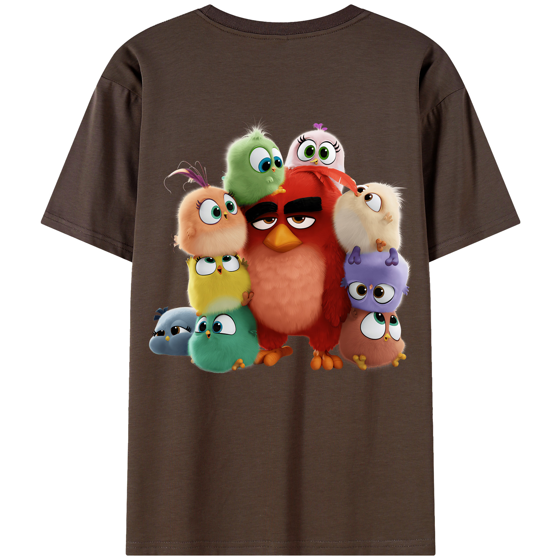 （画像用） Angry Birds アングリーバード 綿100％半袖Tシャツ（背面プリント）