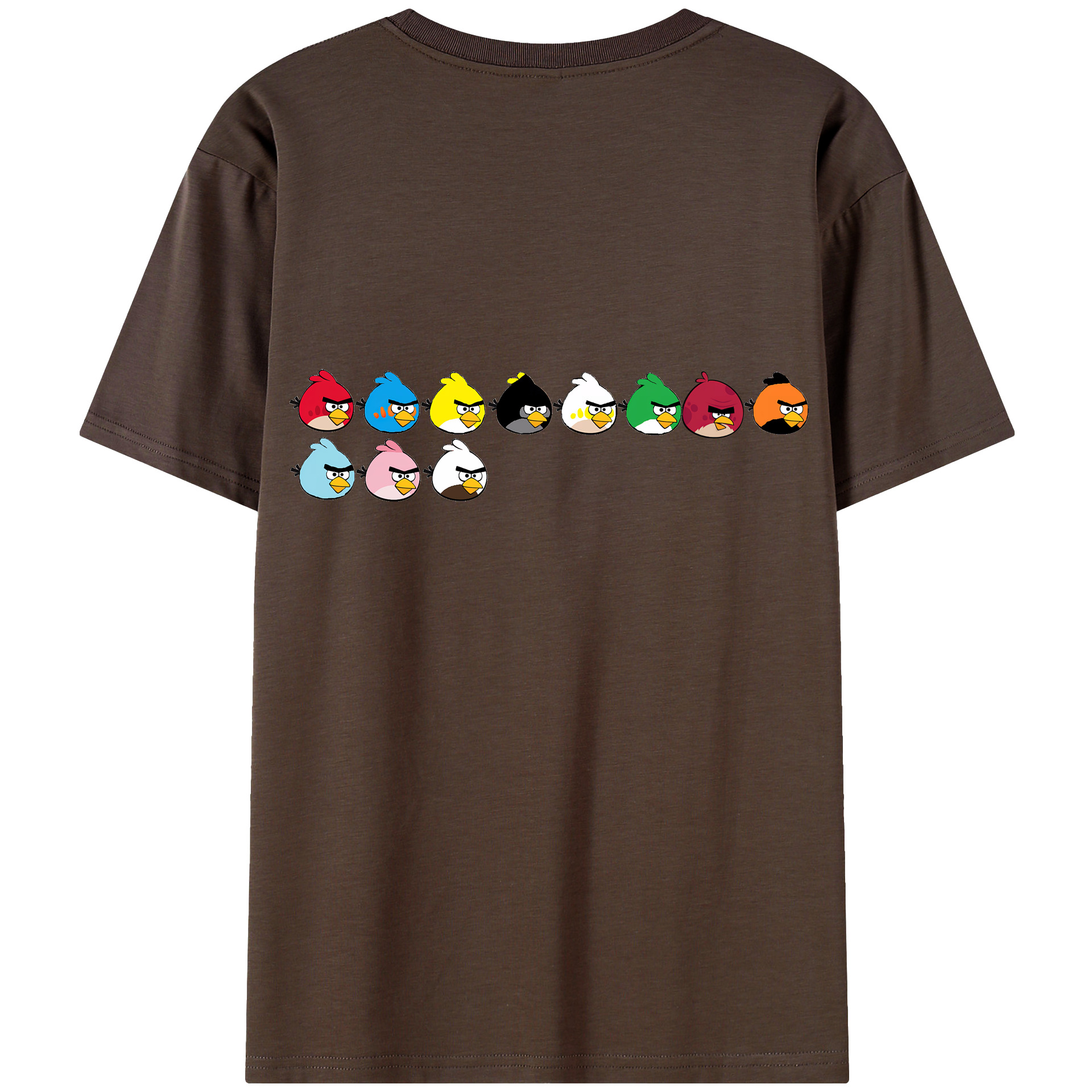 （画像用） Angry Birds アングリーバード 綿100％半袖Tシャツ（背面プリント）
