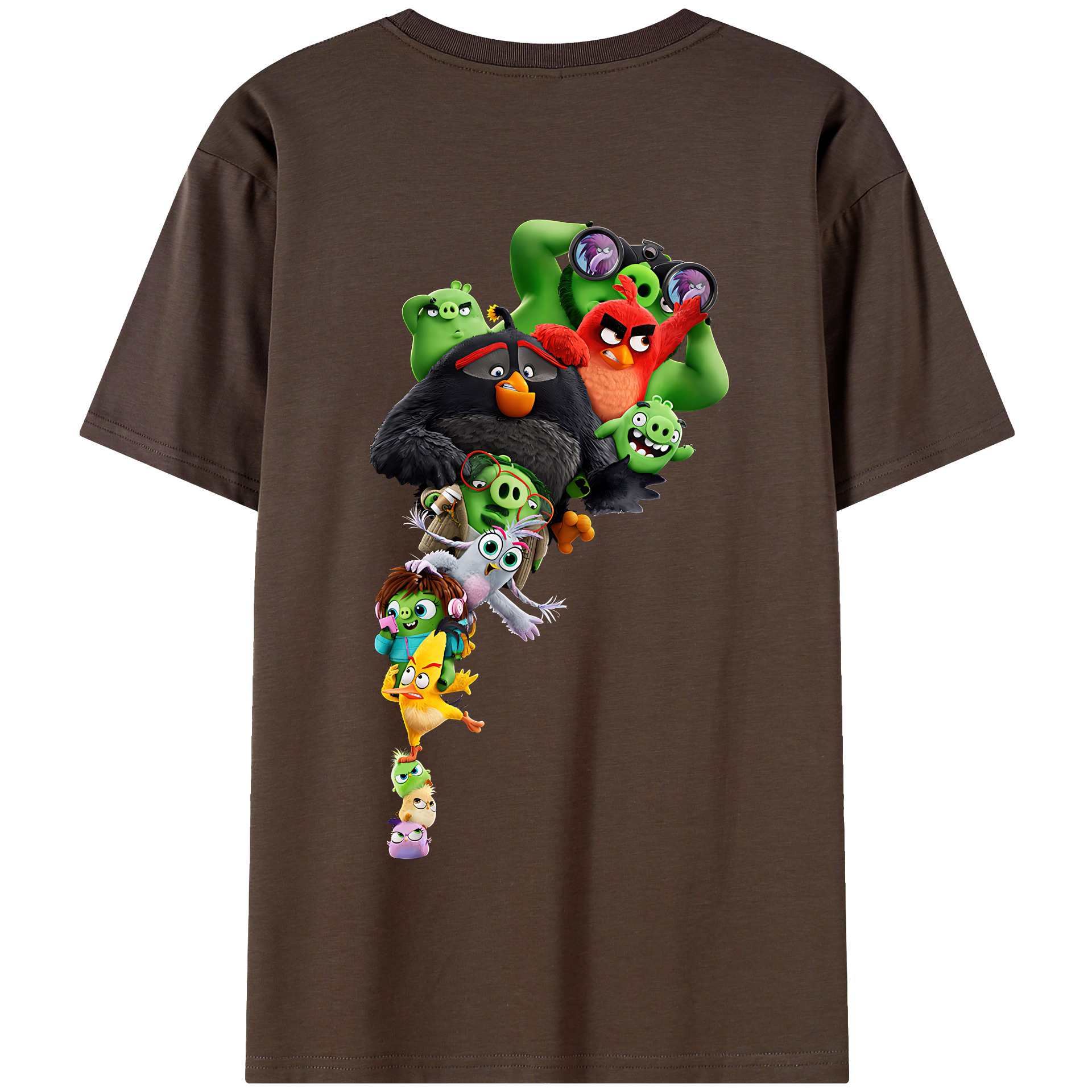 （画像用） Angry Birds アングリーバード 綿100％半袖Tシャツ（背面プリント）
