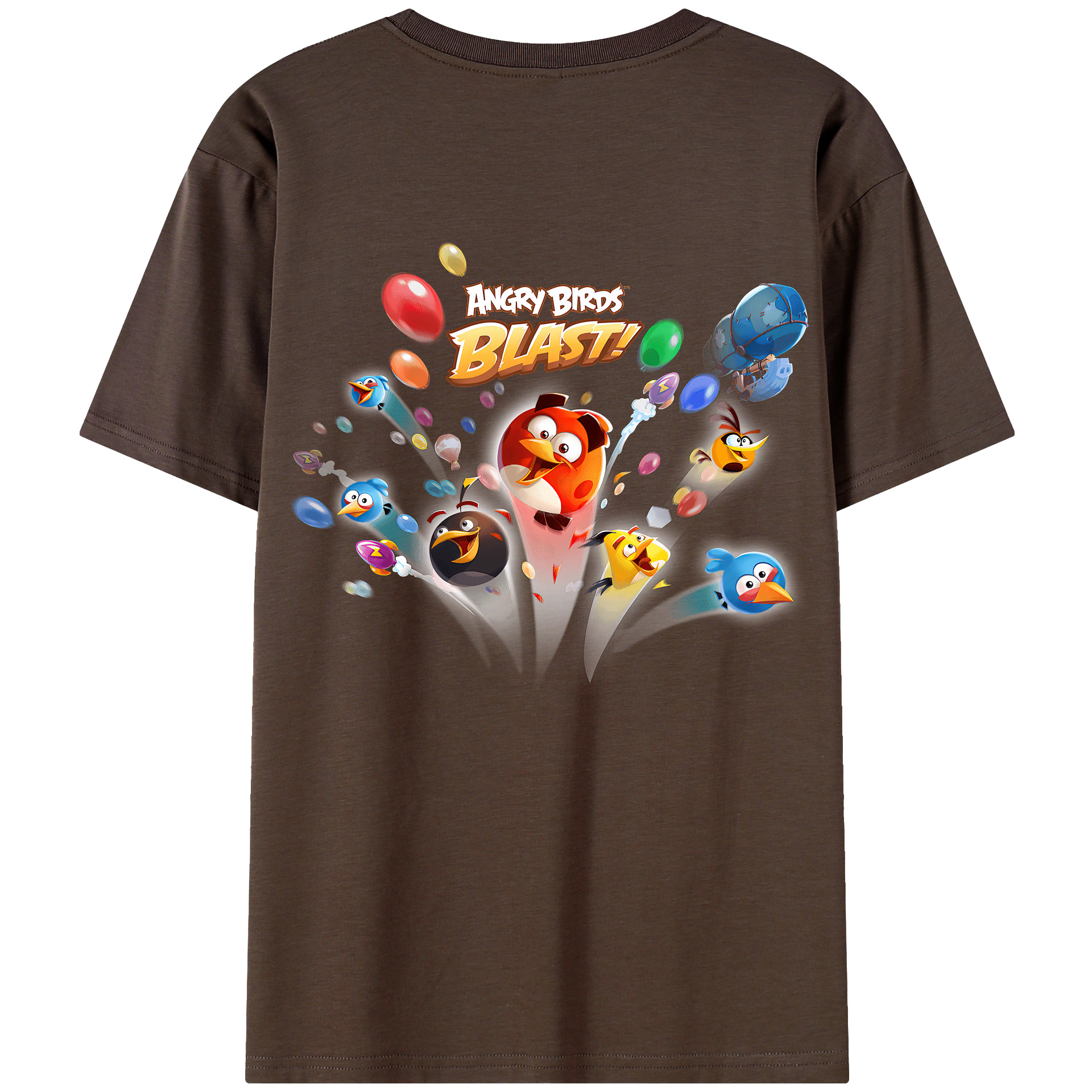 （画像用） Angry Birds アングリーバード 綿100％半袖Tシャツ（背面プリント）
