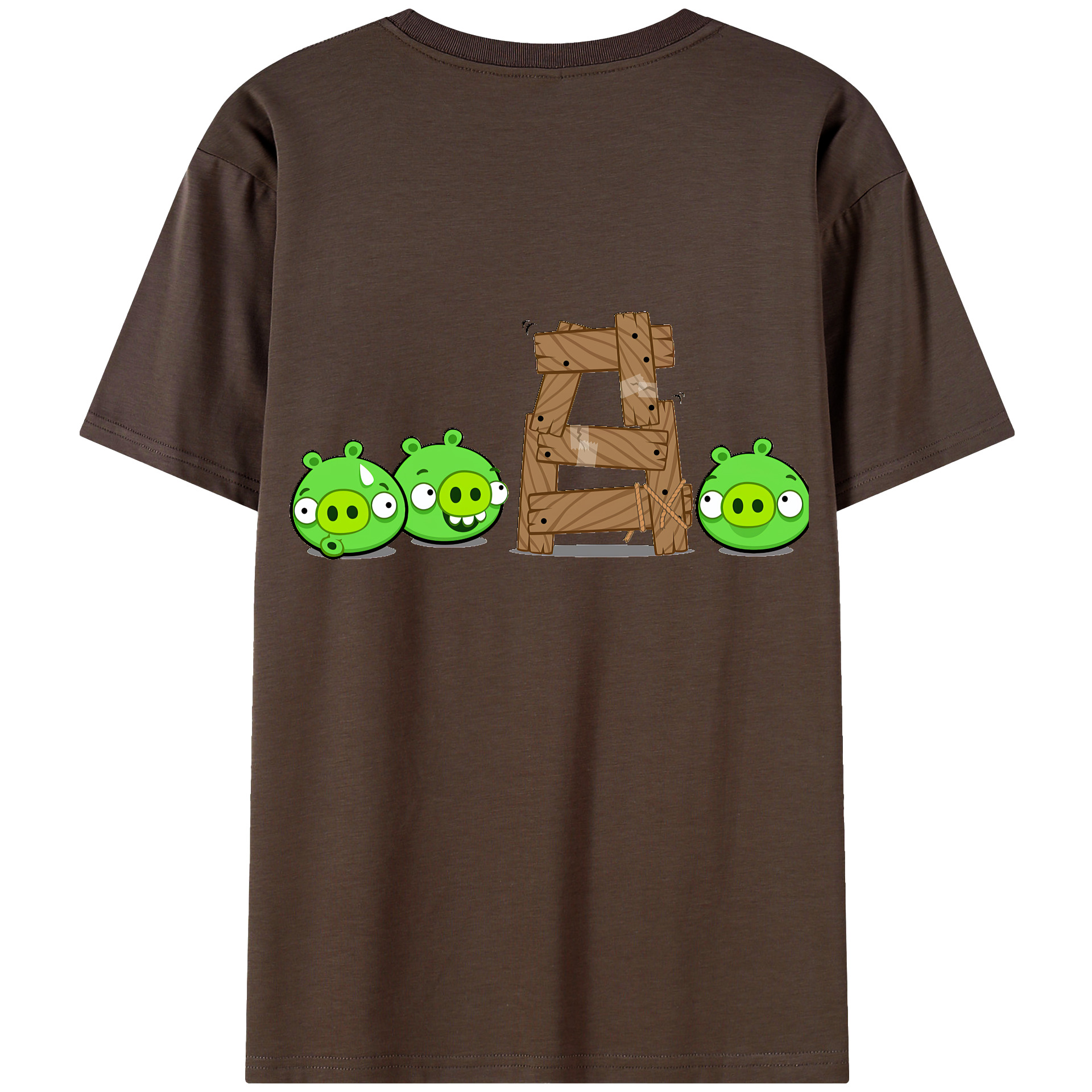 （画像用） Angry Birds アングリーバード 綿100％半袖Tシャツ（背面プリント）