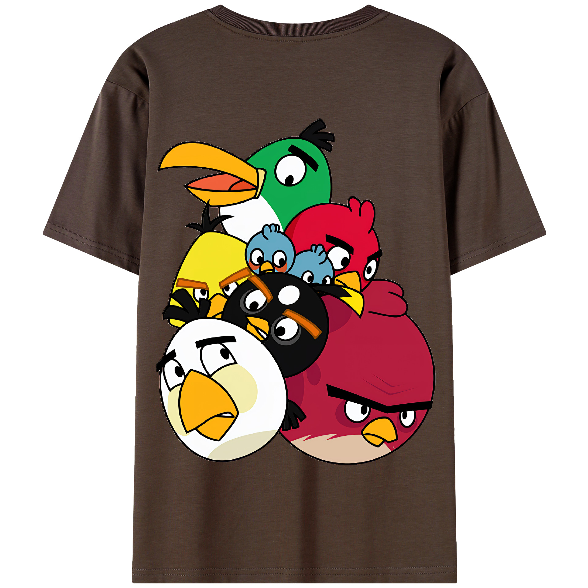 （画像用） Angry Birds アングリーバード 綿100％半袖Tシャツ（背面プリント）