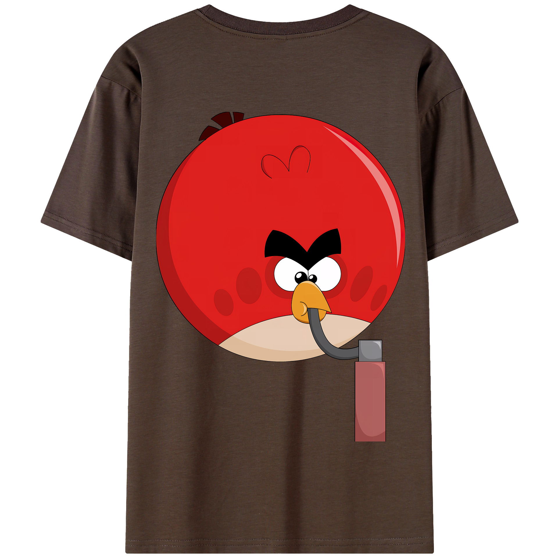 （画像用） Angry Birds アングリーバード 綿100％半袖Tシャツ（背面プリント）