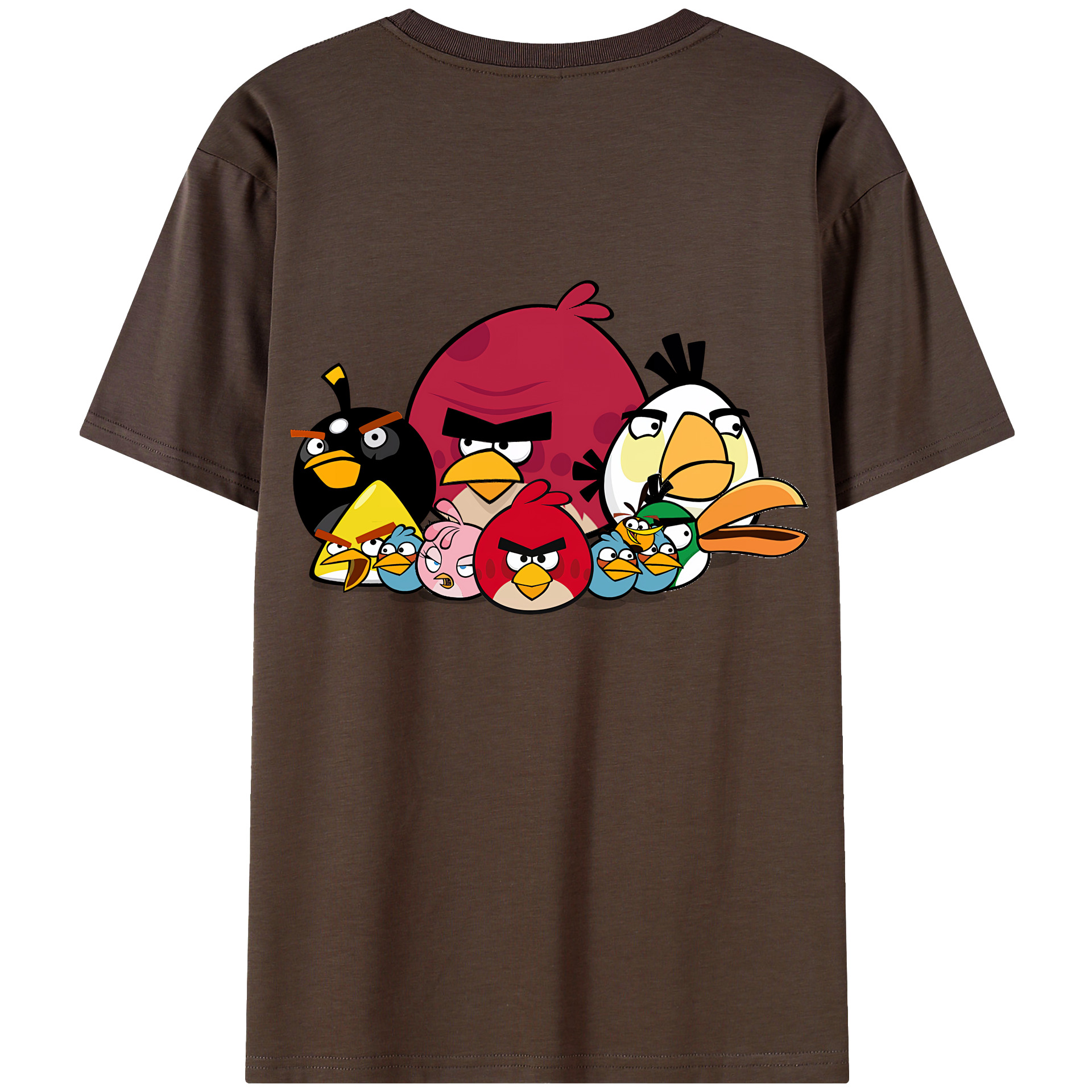（画像用） Angry Birds アングリーバード 綿100％半袖Tシャツ（背面プリント）