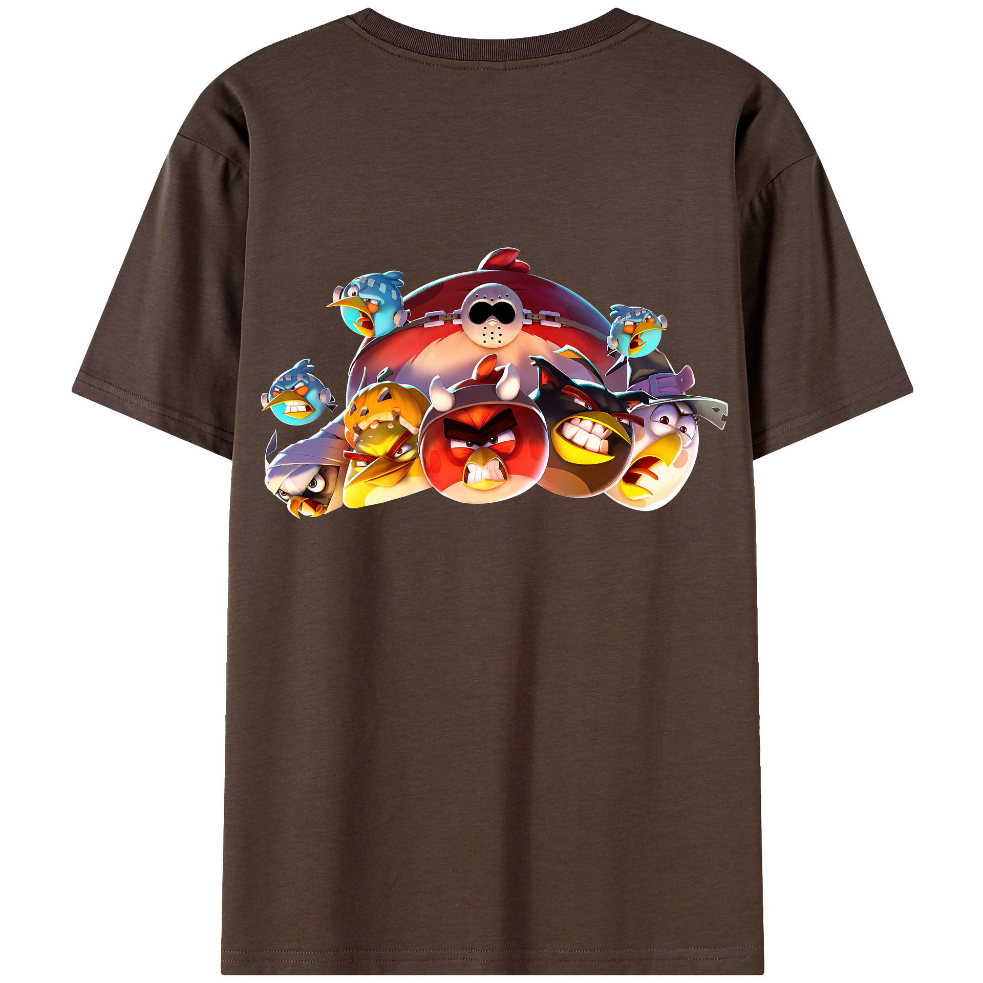 （画像用） Angry Birds アングリーバード 綿100％半袖Tシャツ（背面プリント）