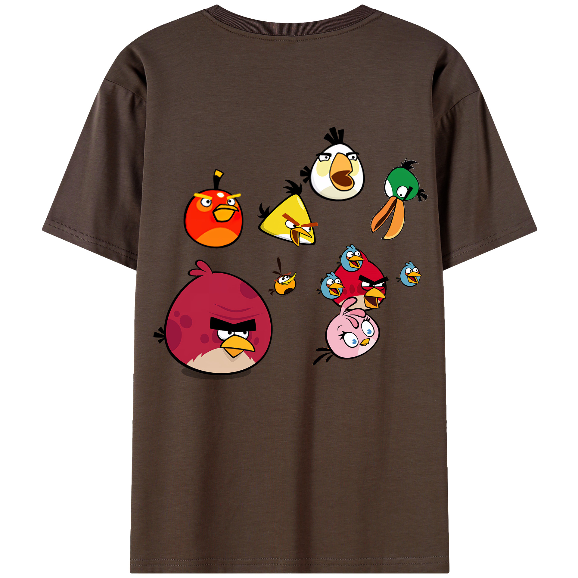 （画像用） Angry Birds アングリーバード 綿100％半袖Tシャツ（背面プリント）