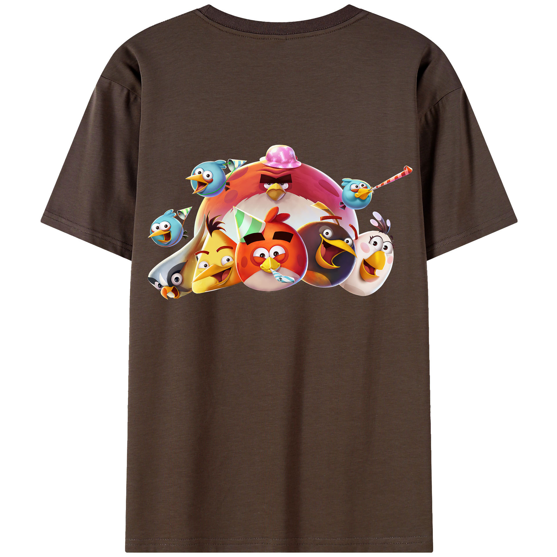 （画像用） Angry Birds アングリーバード 綿100％半袖Tシャツ（背面プリント）