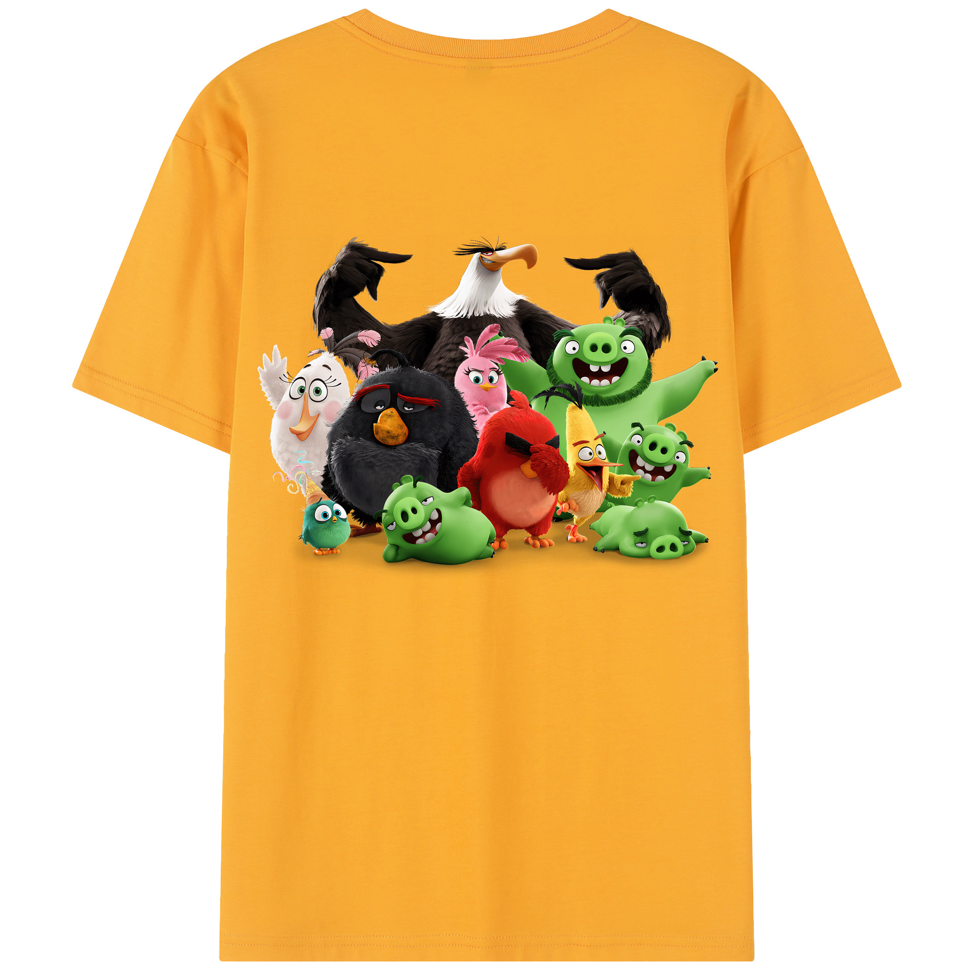 （画像用） Angry Birds アングリーバード 綿100％半袖Tシャツ（背面プリント）