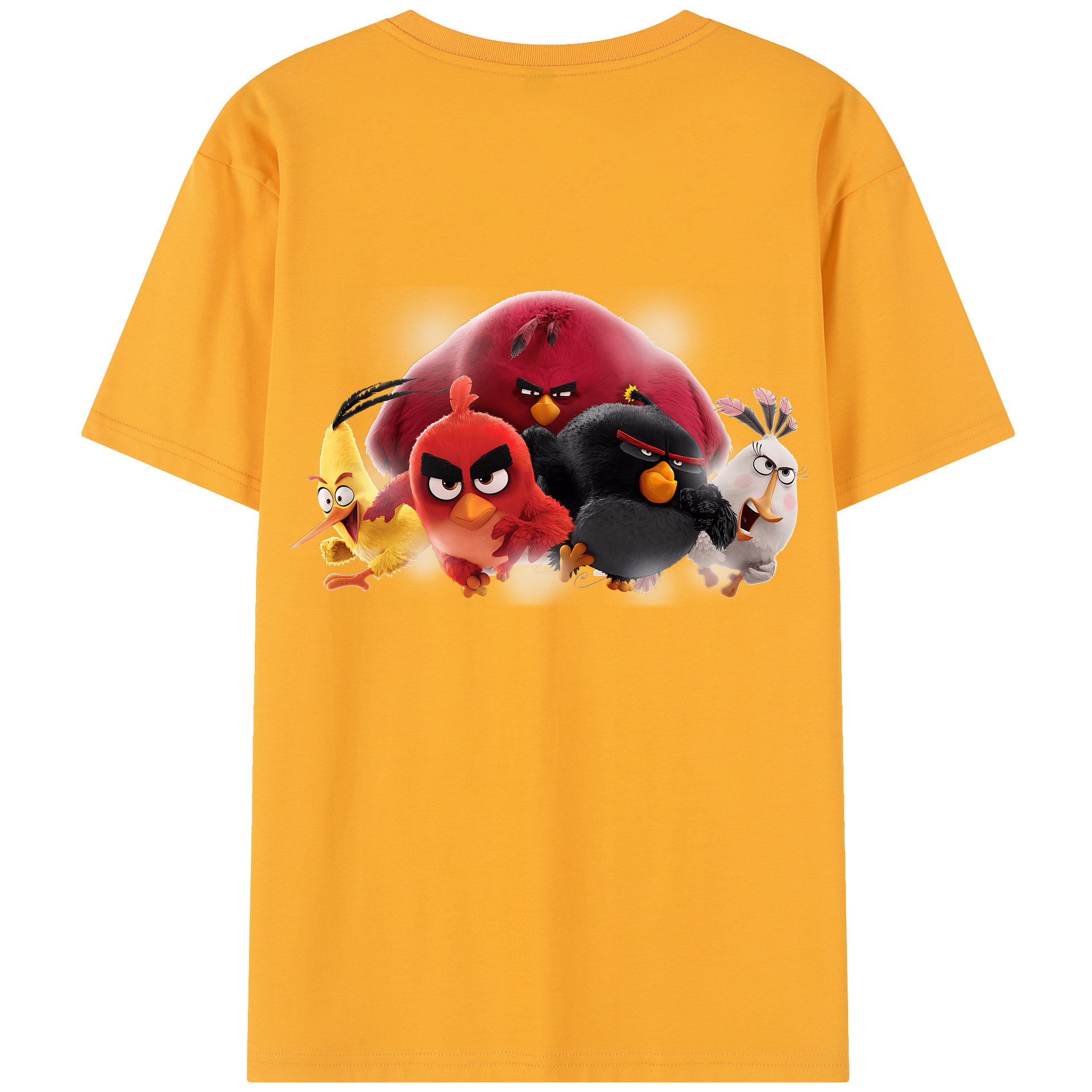 （画像用） Angry Birds アングリーバード 綿100％半袖Tシャツ（背面プリント）