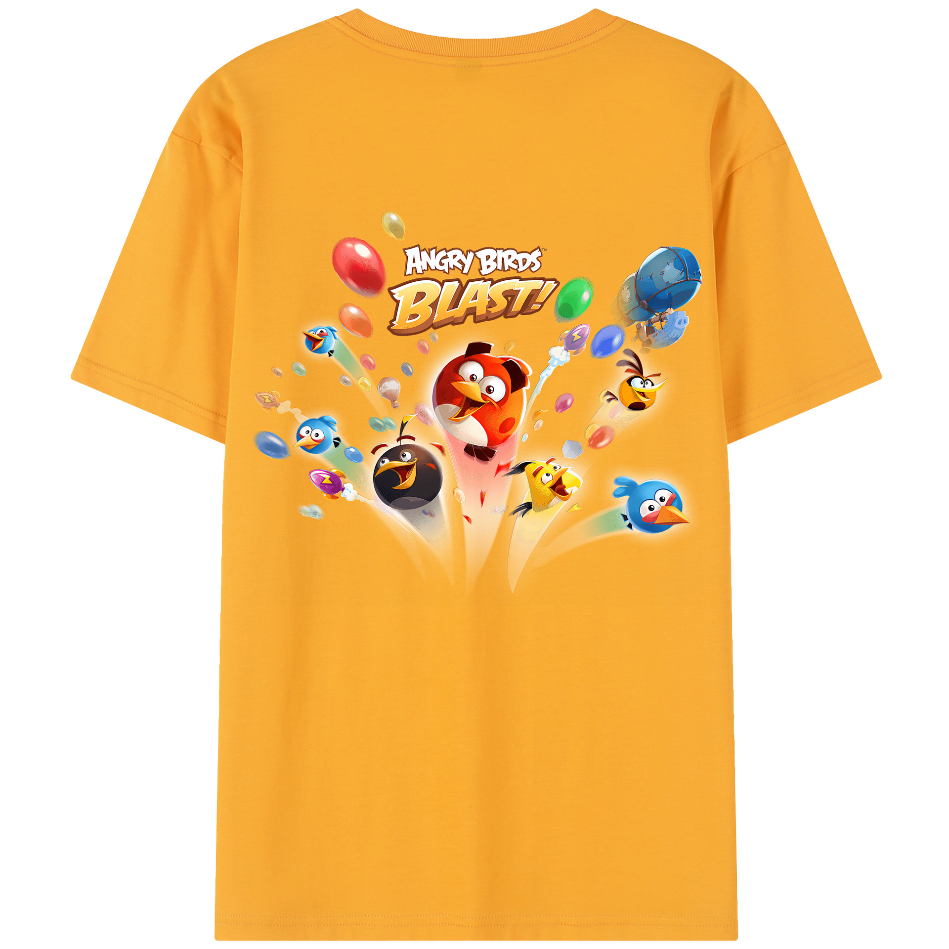 （画像用） Angry Birds アングリーバード 綿100％半袖Tシャツ（背面プリント）