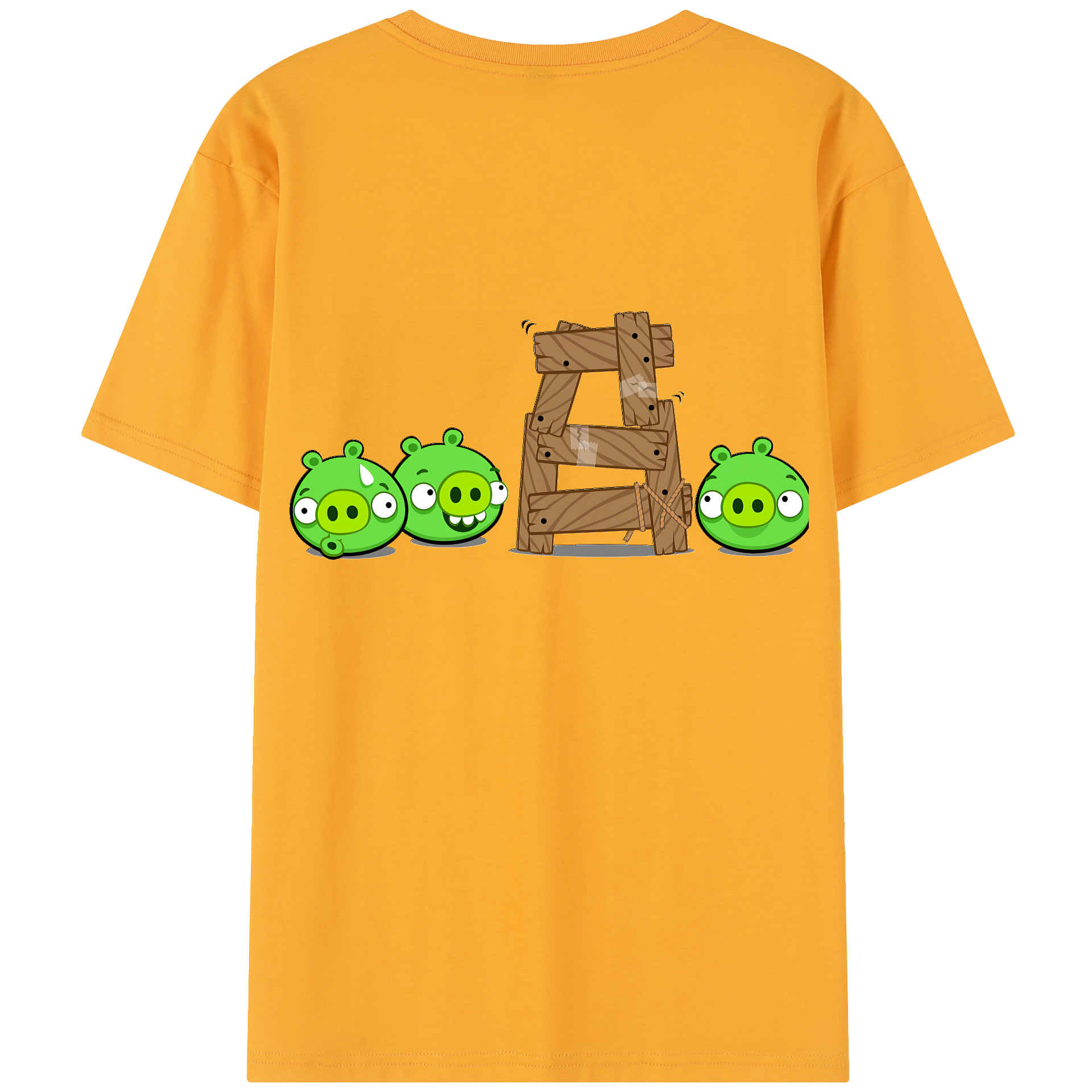（画像用） Angry Birds アングリーバード 綿100％半袖Tシャツ（背面プリント）