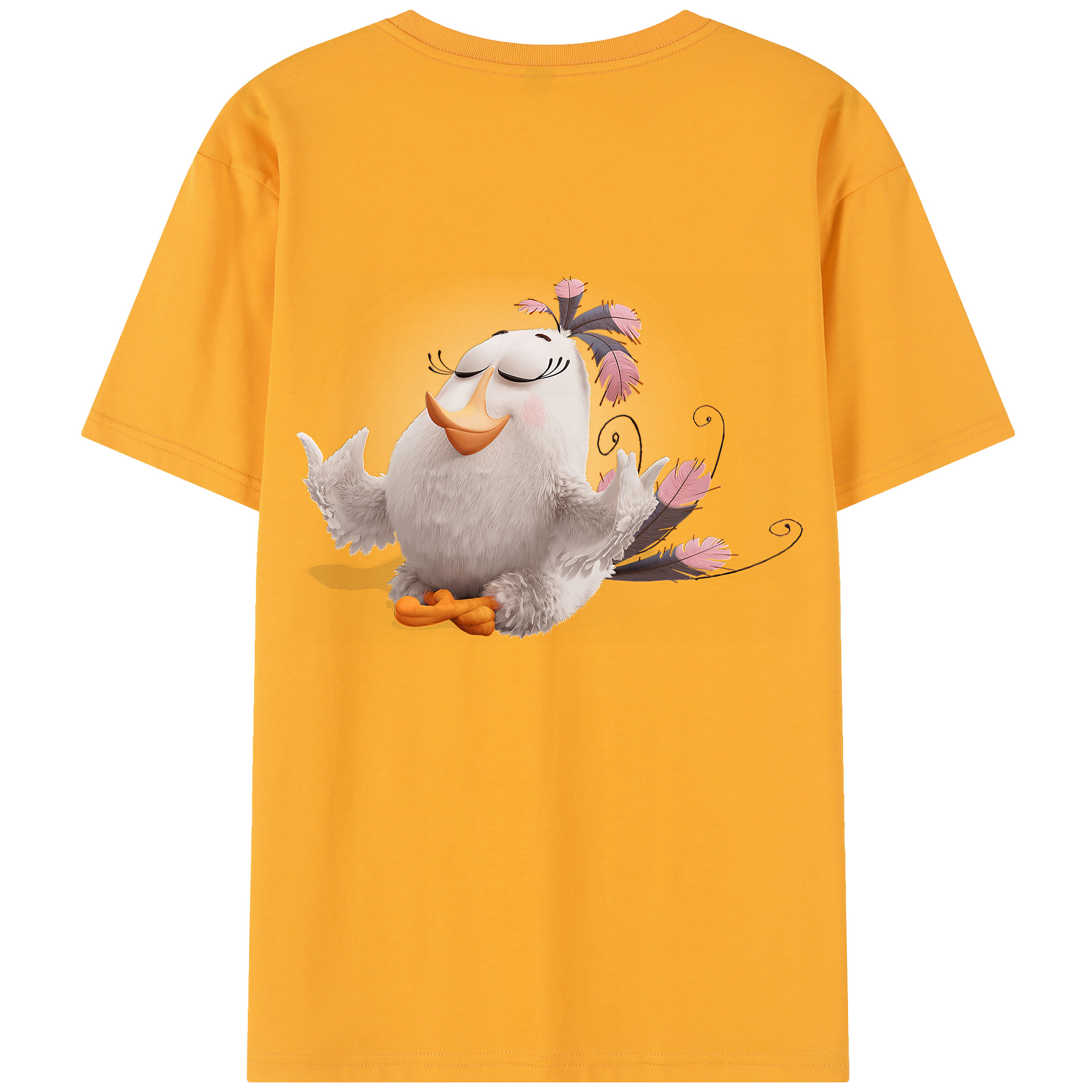 （画像用） Angry Birds アングリーバード 綿100％半袖Tシャツ（背面プリント）