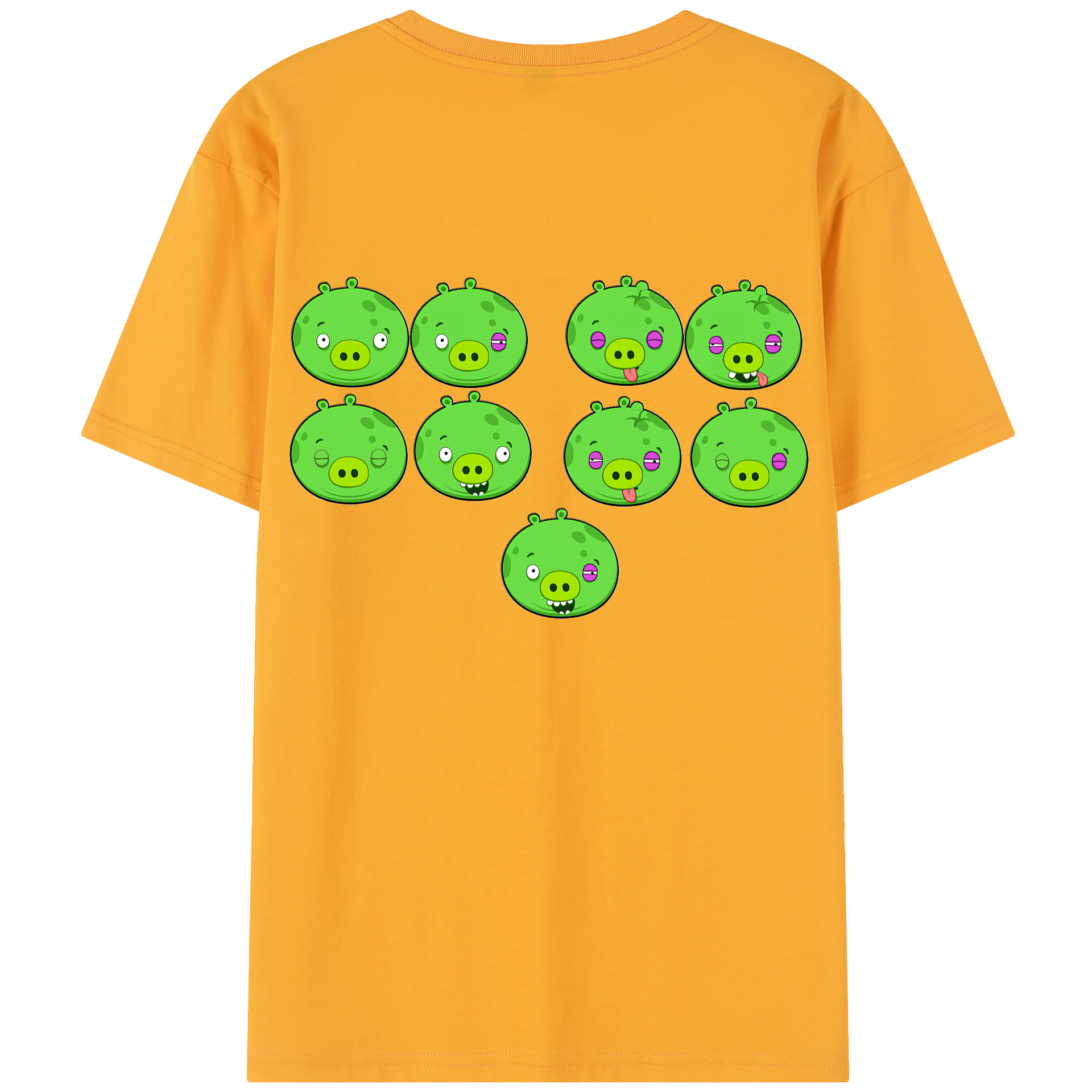 （画像用） Angry Birds アングリーバード 綿100％半袖Tシャツ（背面プリント）
