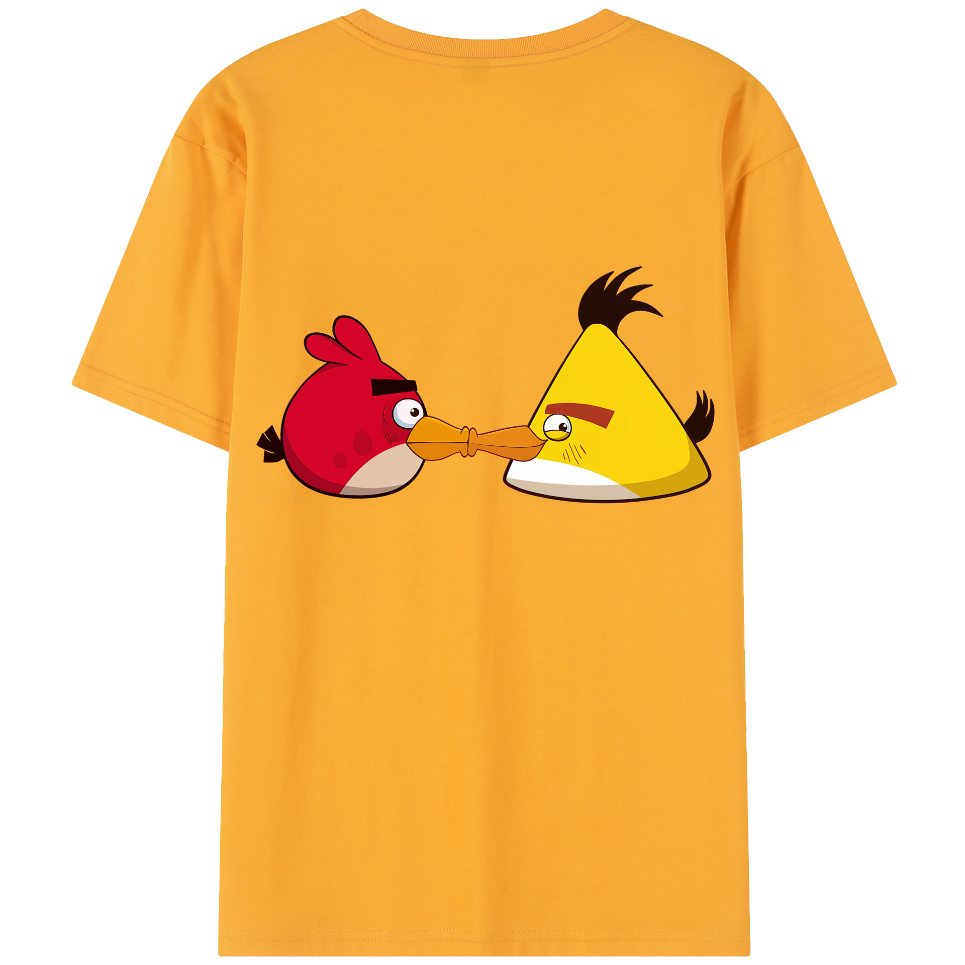 （画像用） Angry Birds アングリーバード 綿100％半袖Tシャツ（背面プリント）