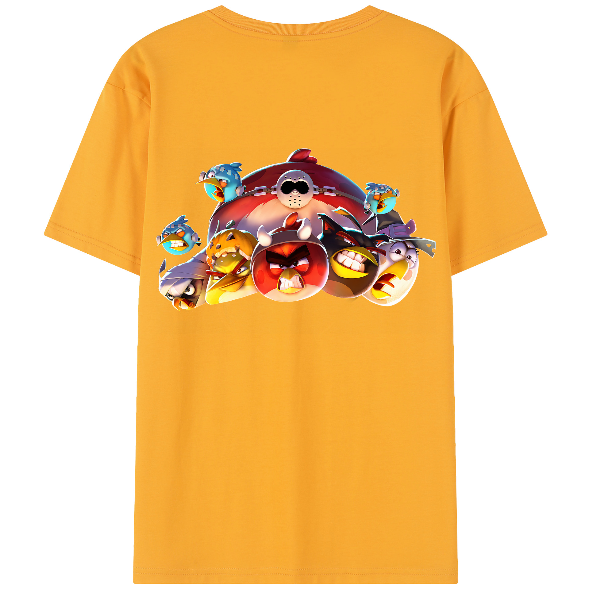 （画像用） Angry Birds アングリーバード 綿100％半袖Tシャツ（背面プリント）