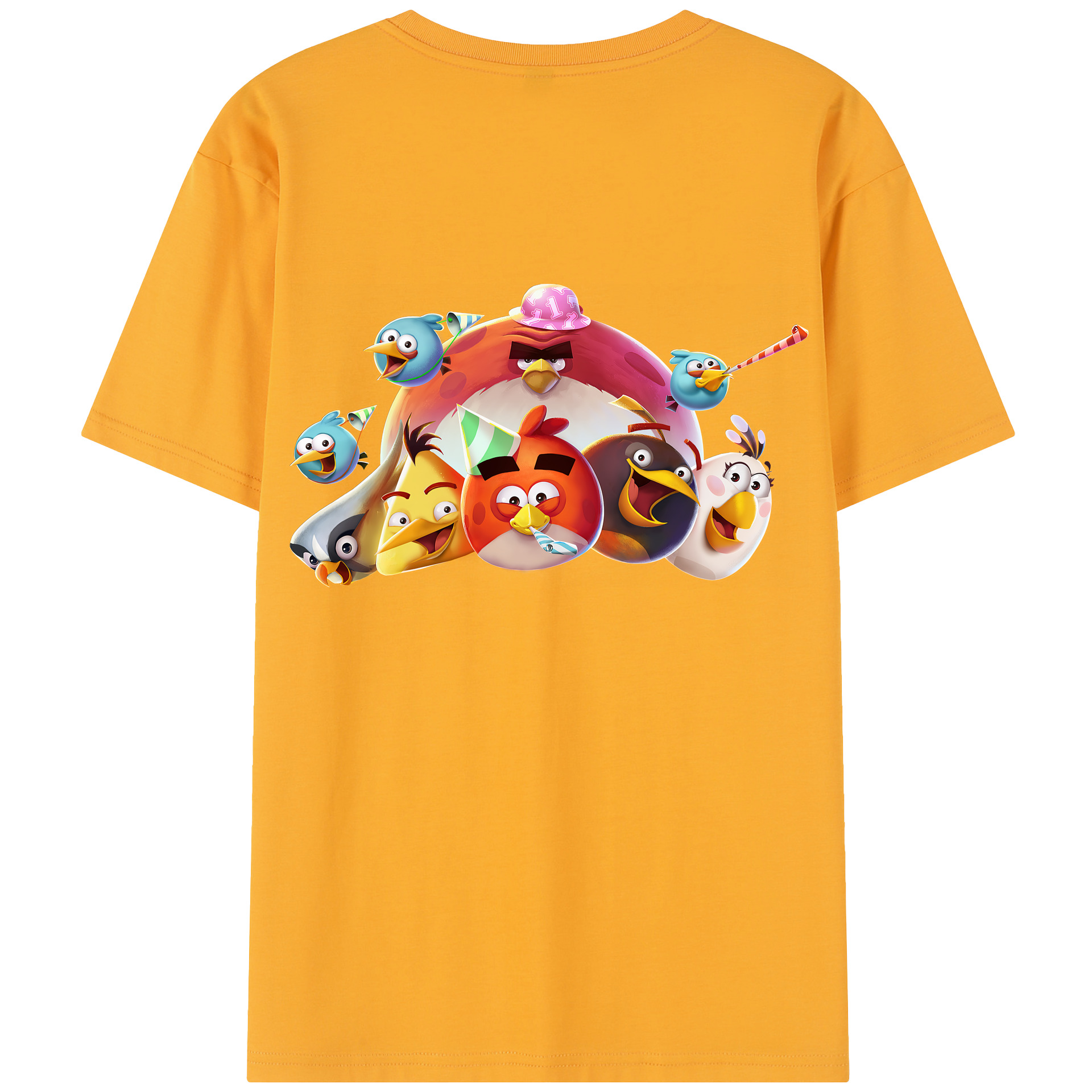 （画像用） Angry Birds アングリーバード 綿100％半袖Tシャツ（背面プリント）