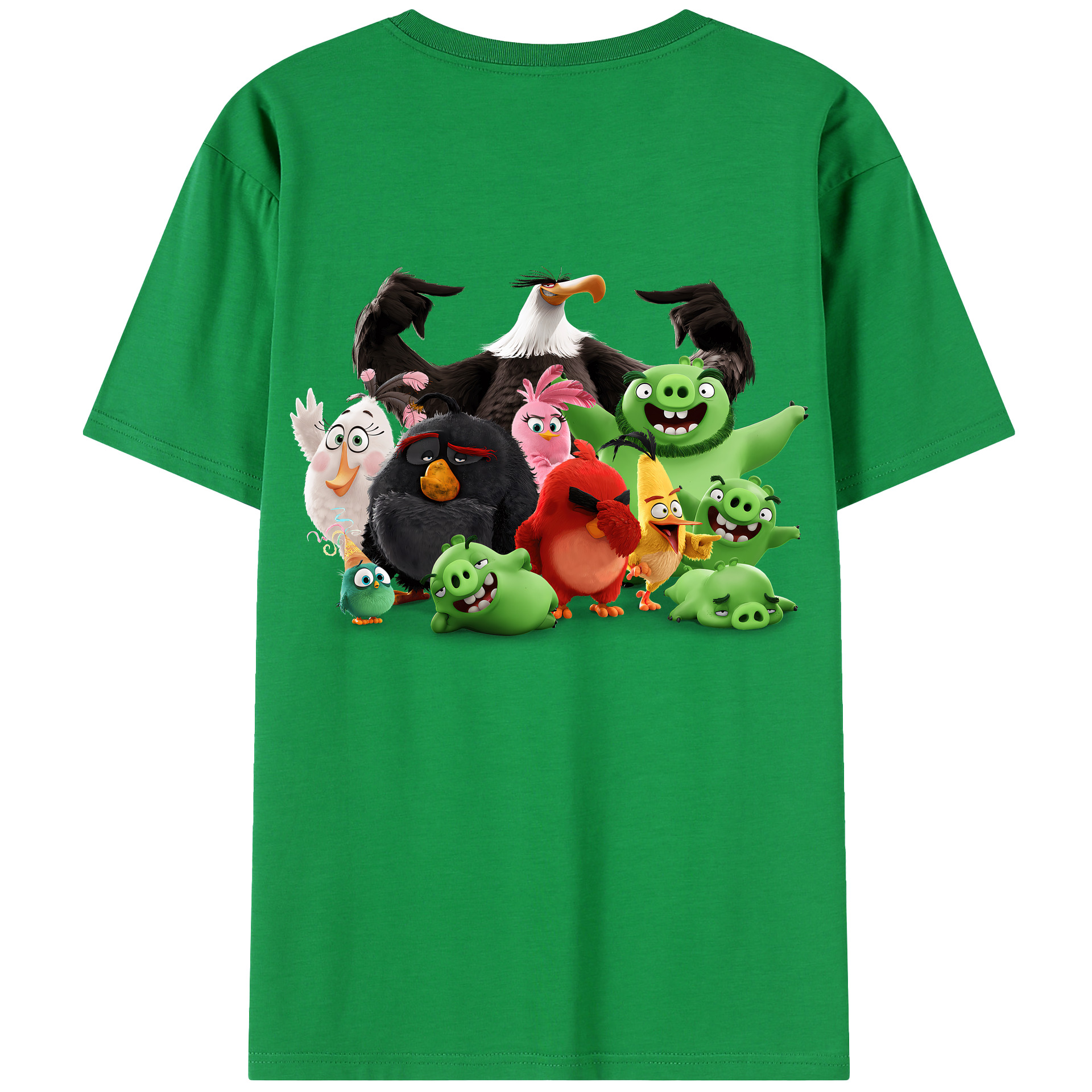 （画像用） Angry Birds アングリーバード 綿100％半袖Tシャツ（背面プリント）