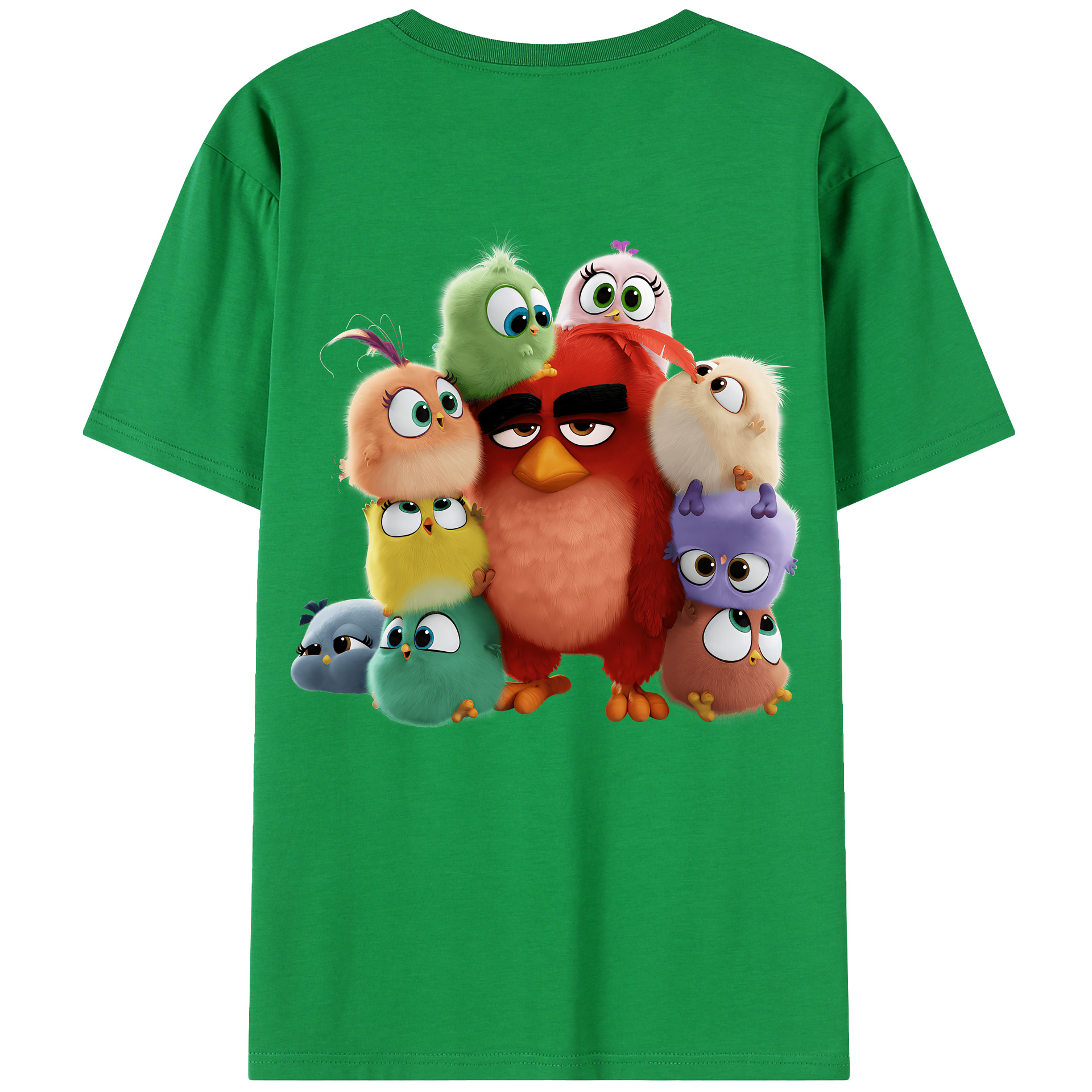（画像用） Angry Birds アングリーバード 綿100％半袖Tシャツ（背面プリント）