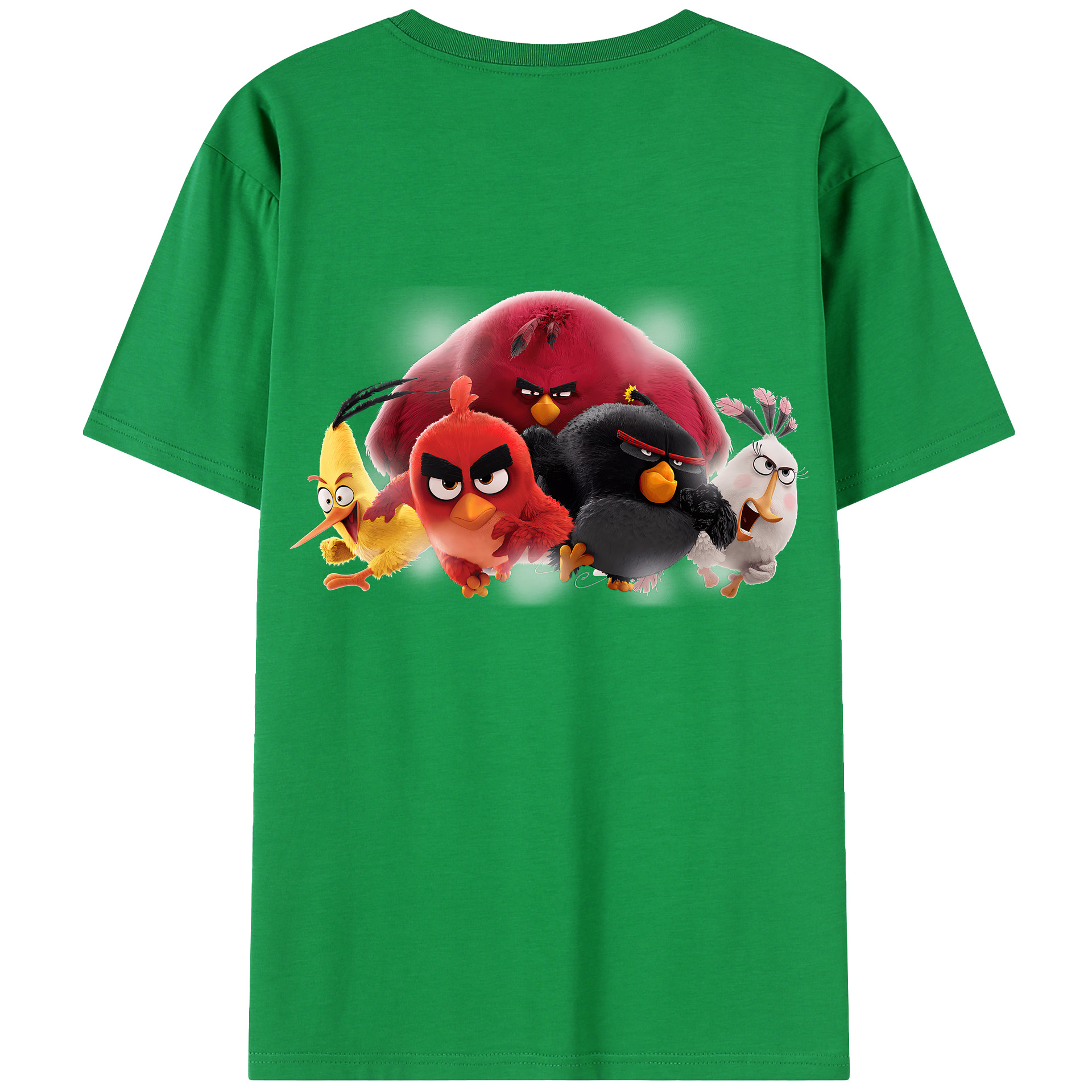 （画像用） Angry Birds アングリーバード 綿100％半袖Tシャツ（背面プリント）
