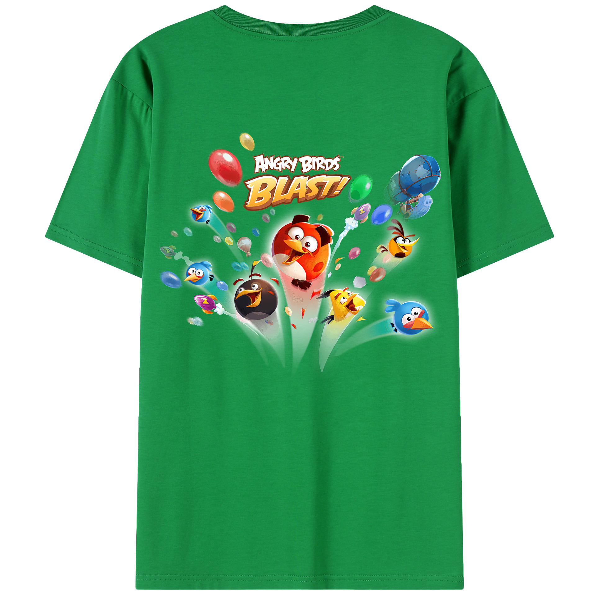 （画像用） Angry Birds アングリーバード 綿100％半袖Tシャツ（背面プリント）