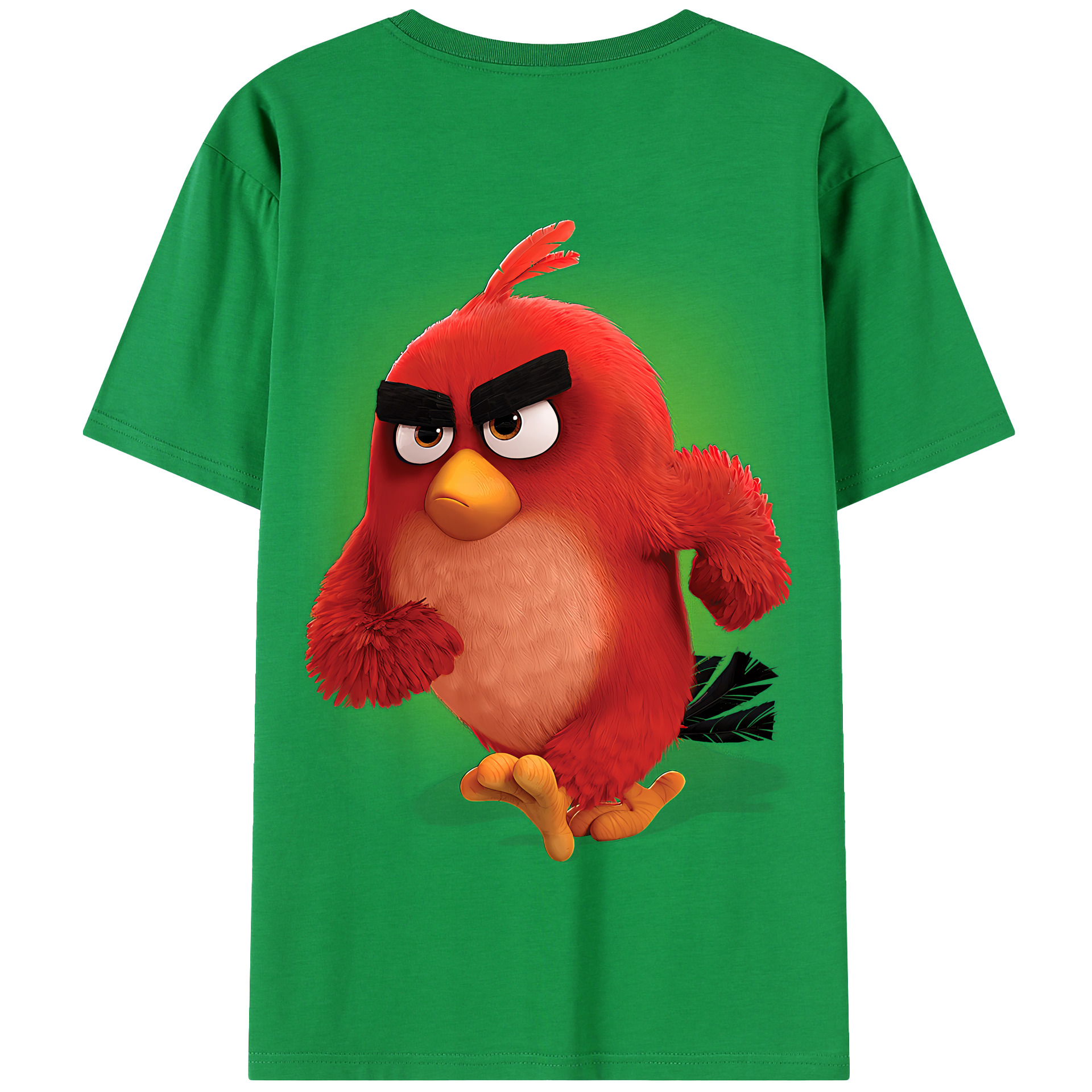（画像用） Angry Birds アングリーバード 綿100％半袖Tシャツ（背面プリント）