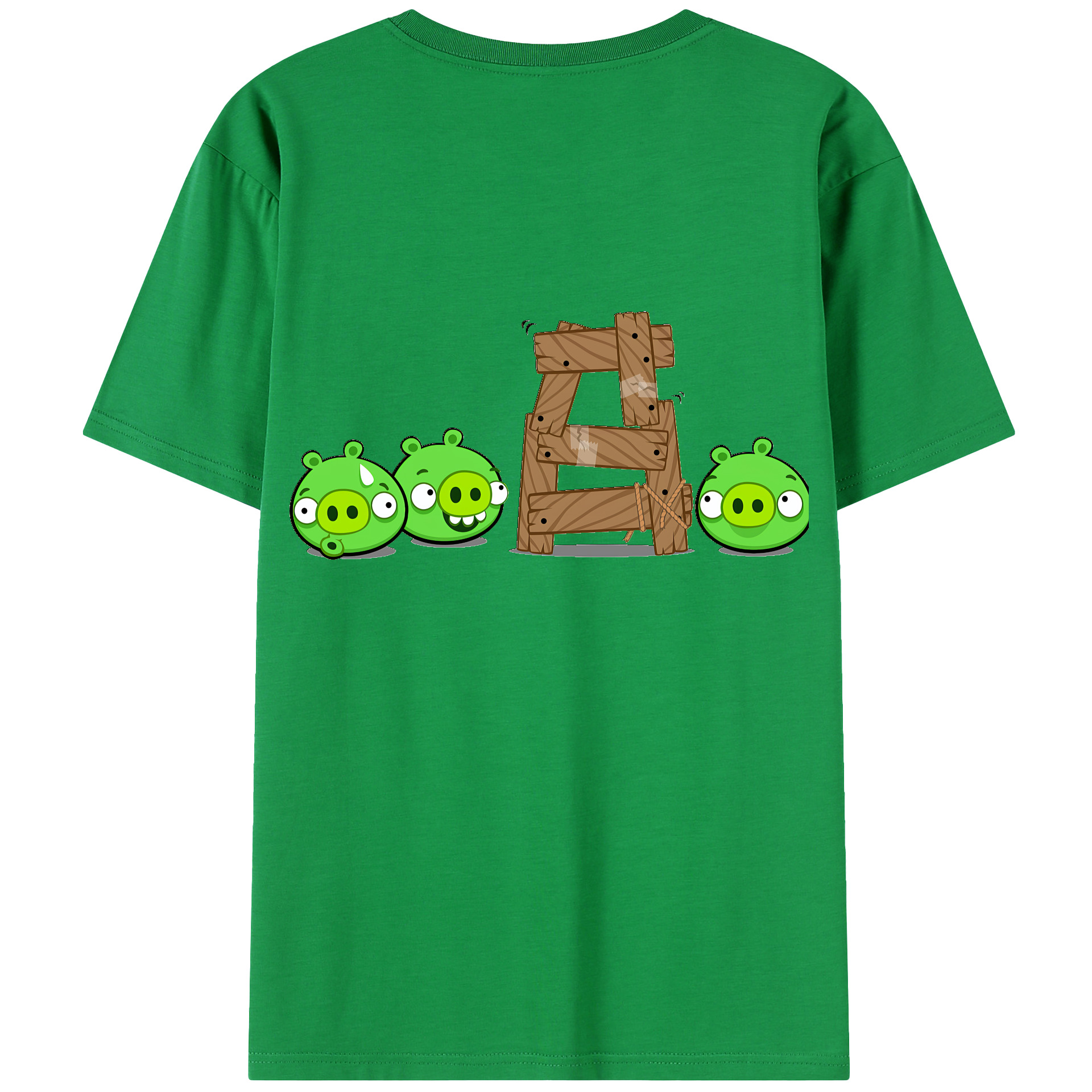 （画像用） Angry Birds アングリーバード 綿100％半袖Tシャツ（背面プリント）