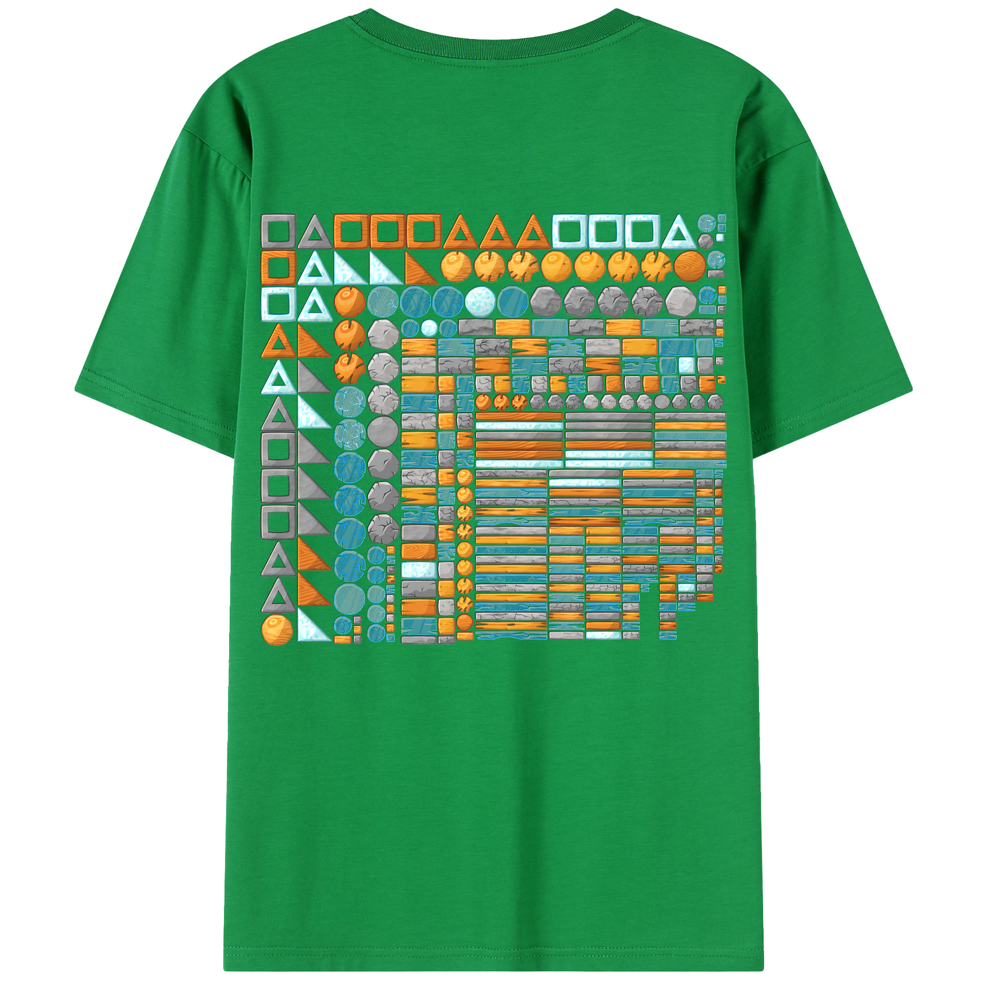 （画像用） Angry Birds アングリーバード 綿100％半袖Tシャツ（背面プリント）