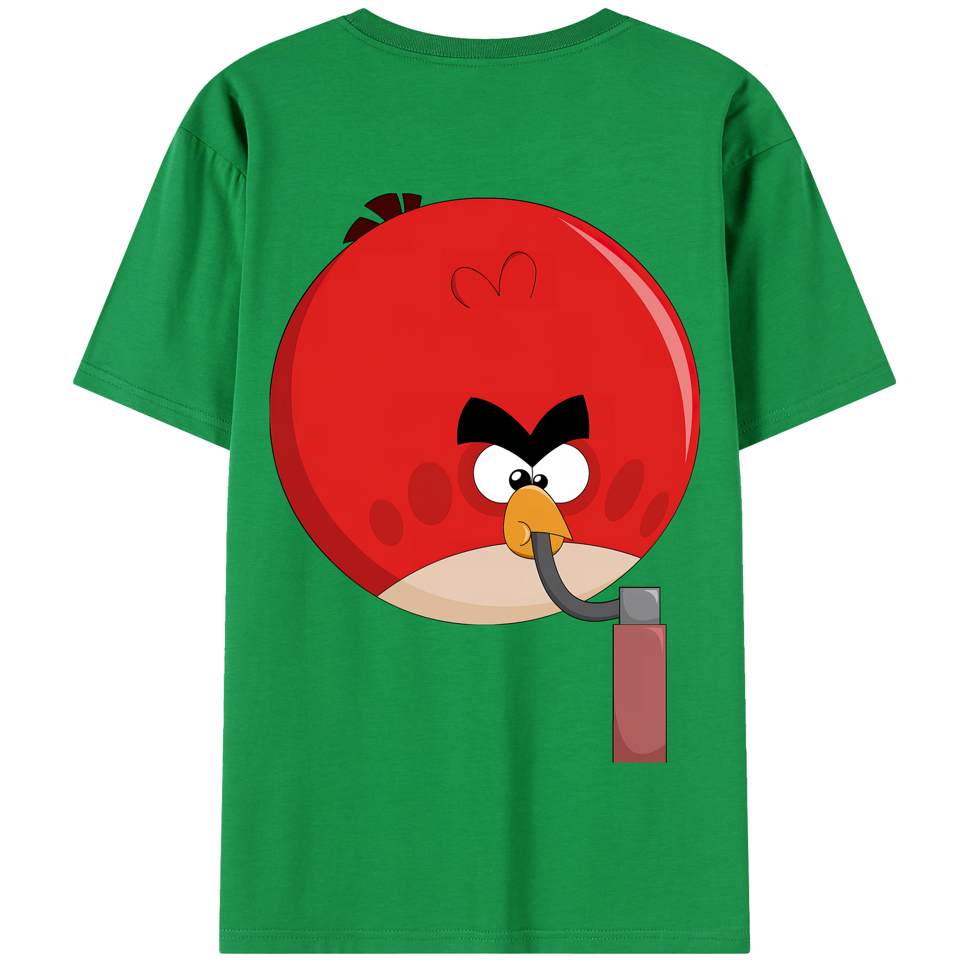 （画像用） Angry Birds アングリーバード 綿100％半袖Tシャツ（背面プリント）