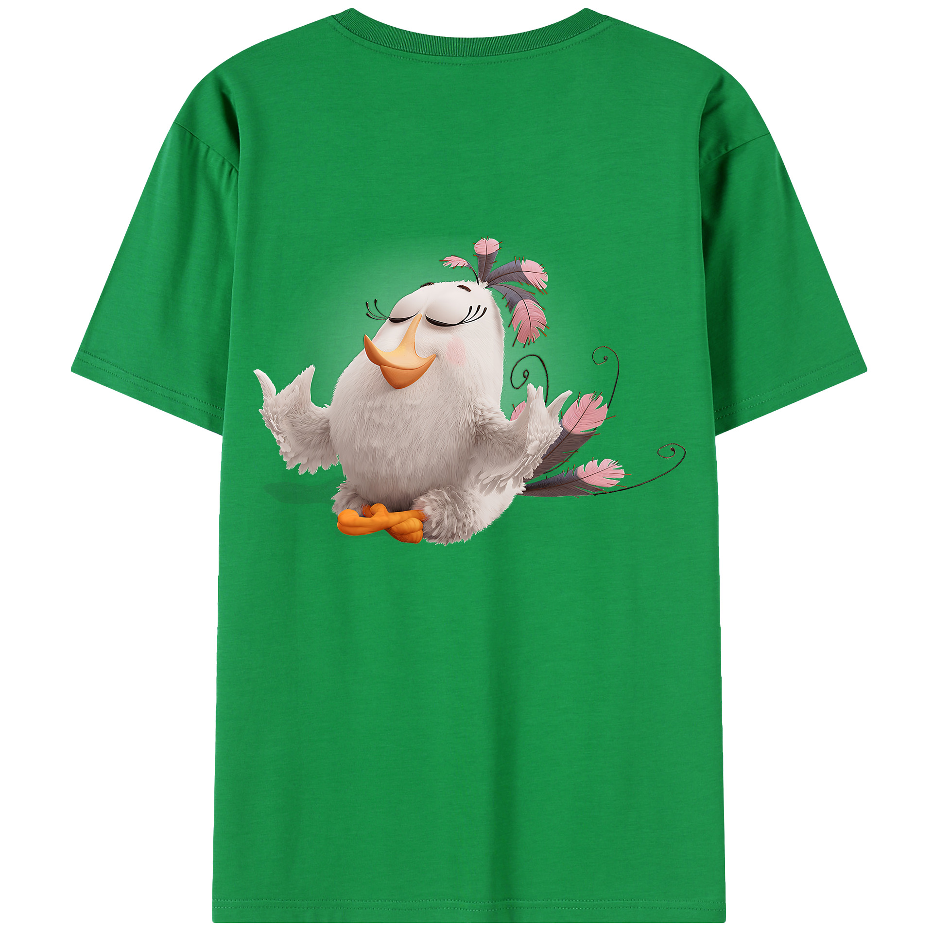 （画像用） Angry Birds アングリーバード 綿100％半袖Tシャツ（背面プリント）