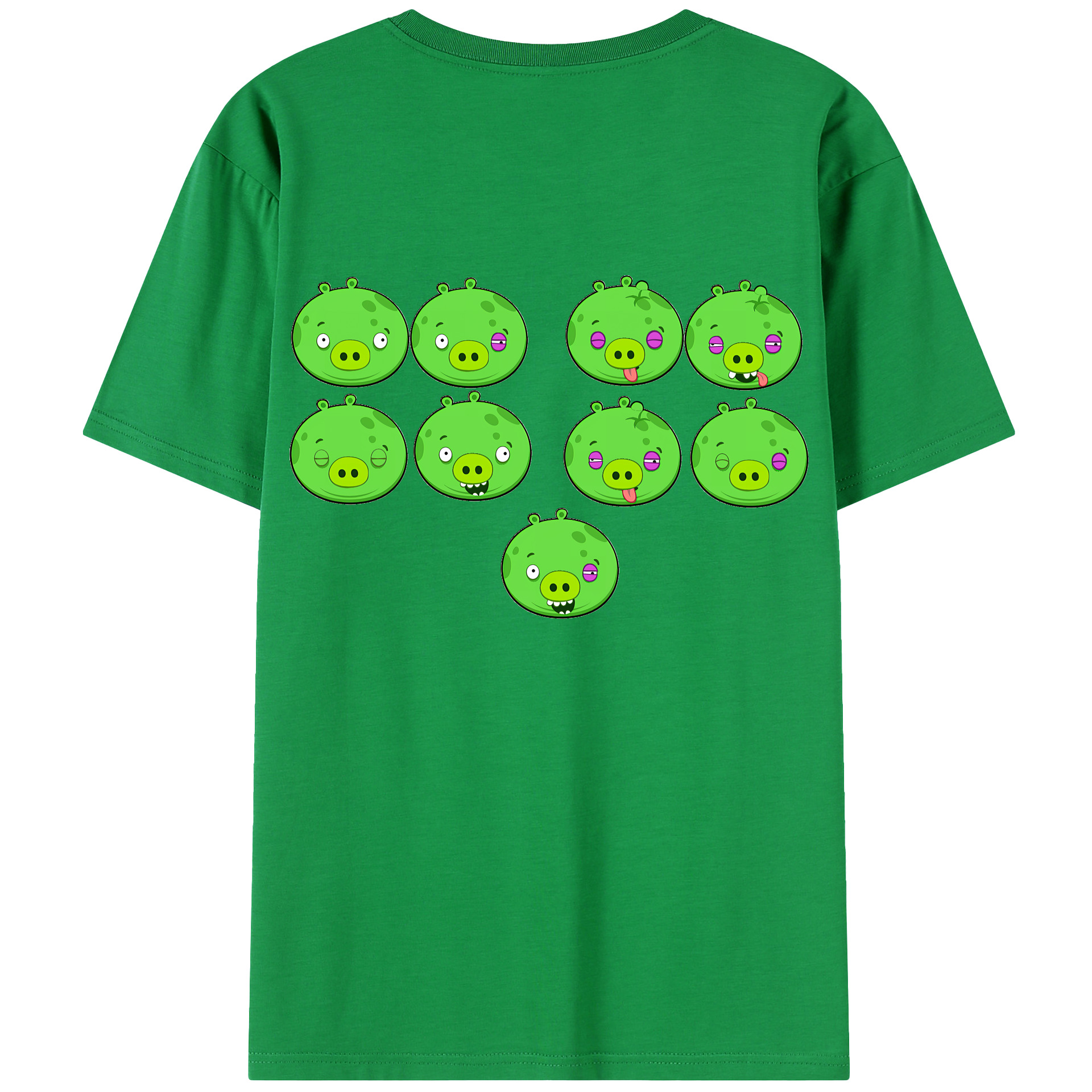 （画像用） Angry Birds アングリーバード 綿100％半袖Tシャツ（背面プリント）