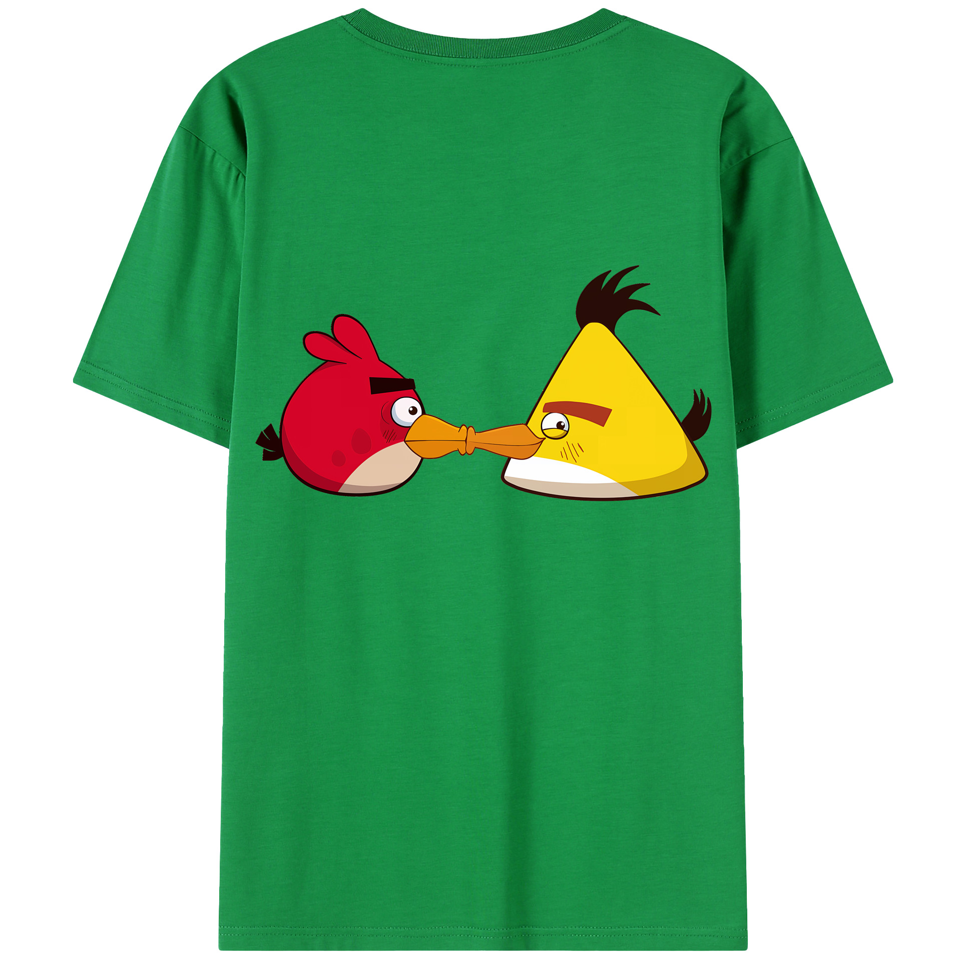 （画像用） Angry Birds アングリーバード 綿100％半袖Tシャツ（背面プリント）