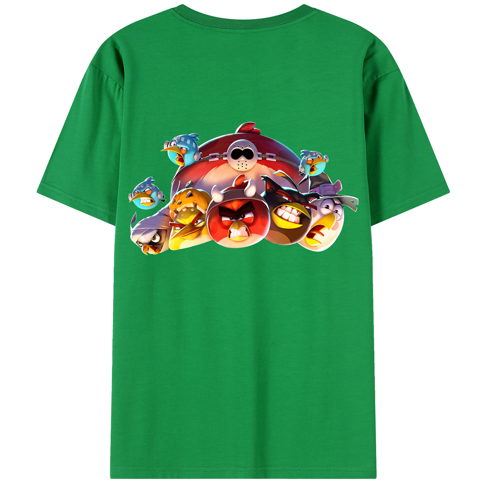 （画像用） Angry Birds アングリーバード 綿100％半袖Tシャツ（背面プリント）