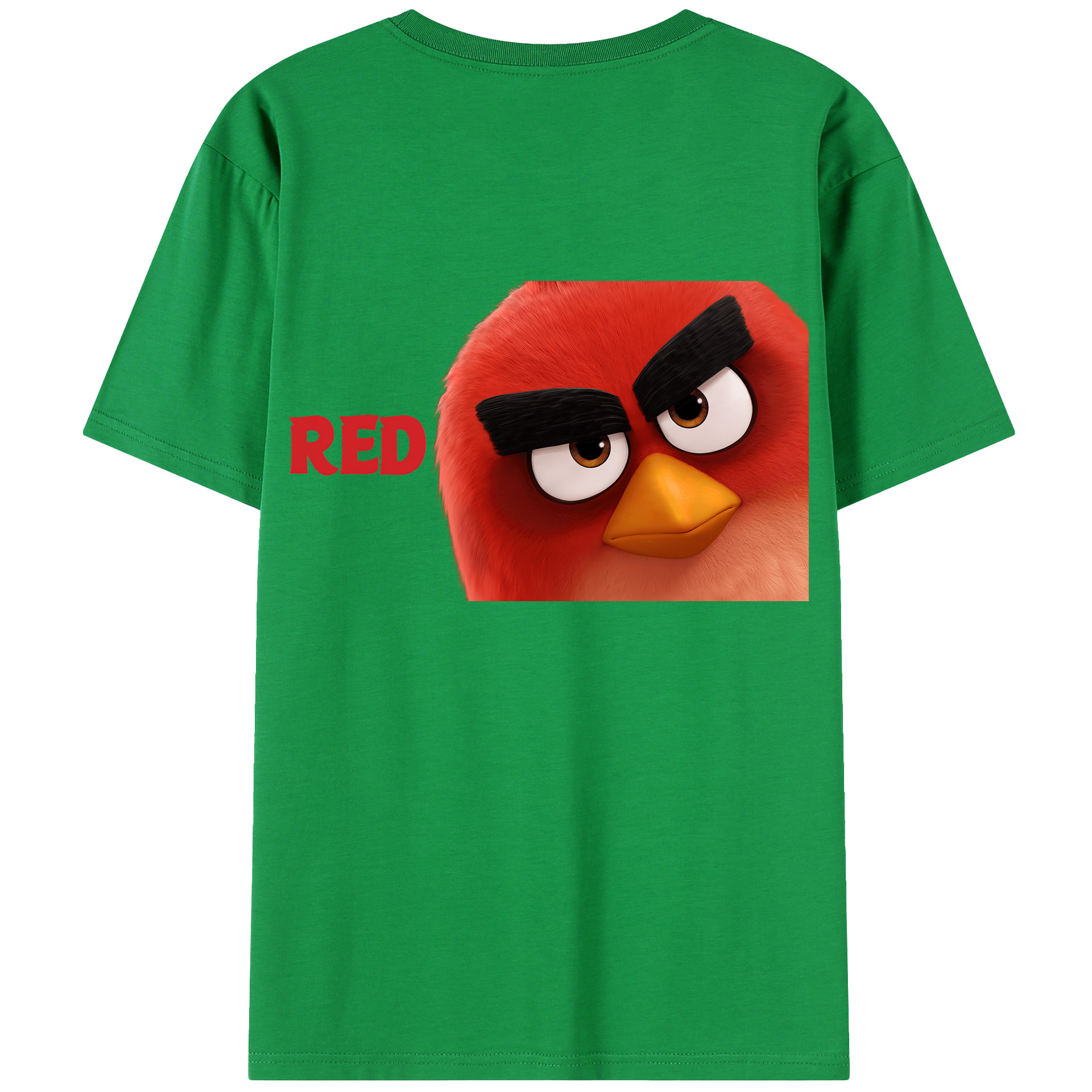 （画像用） Angry Birds アングリーバード 綿100％半袖Tシャツ（背面プリント）