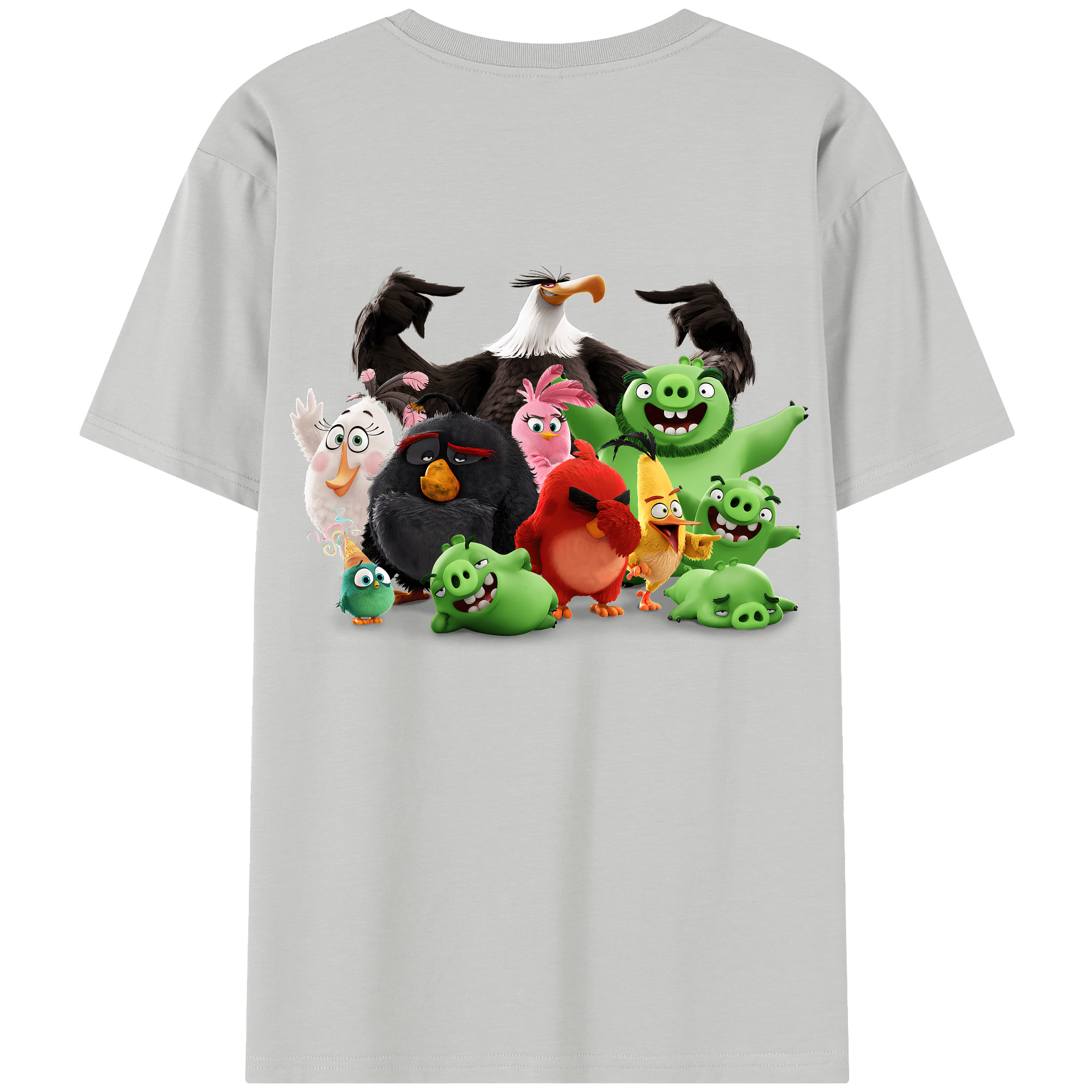 （画像用） Angry Birds アングリーバード 綿100％半袖Tシャツ（背面プリント）