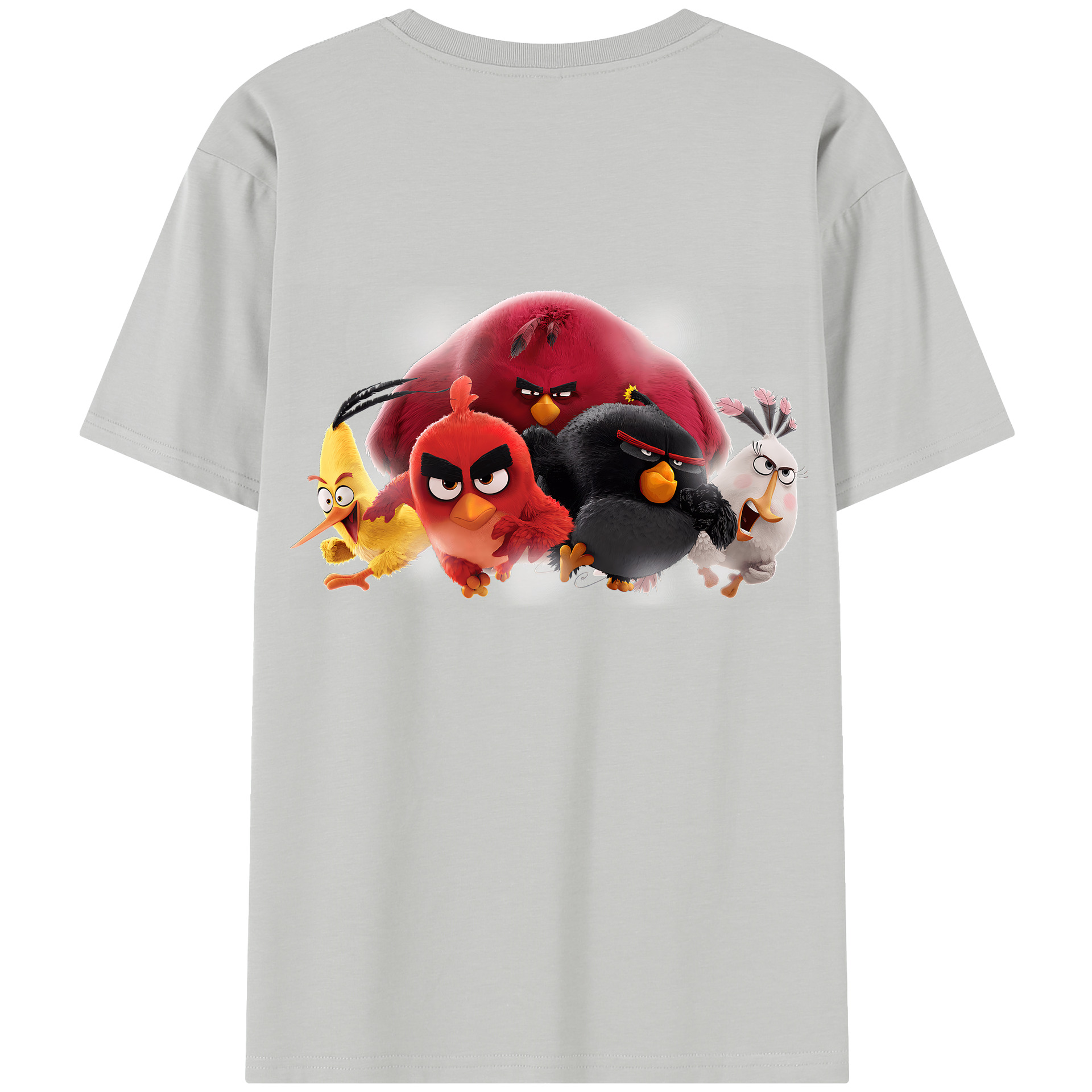 （画像用） Angry Birds アングリーバード 綿100％半袖Tシャツ（背面プリント）