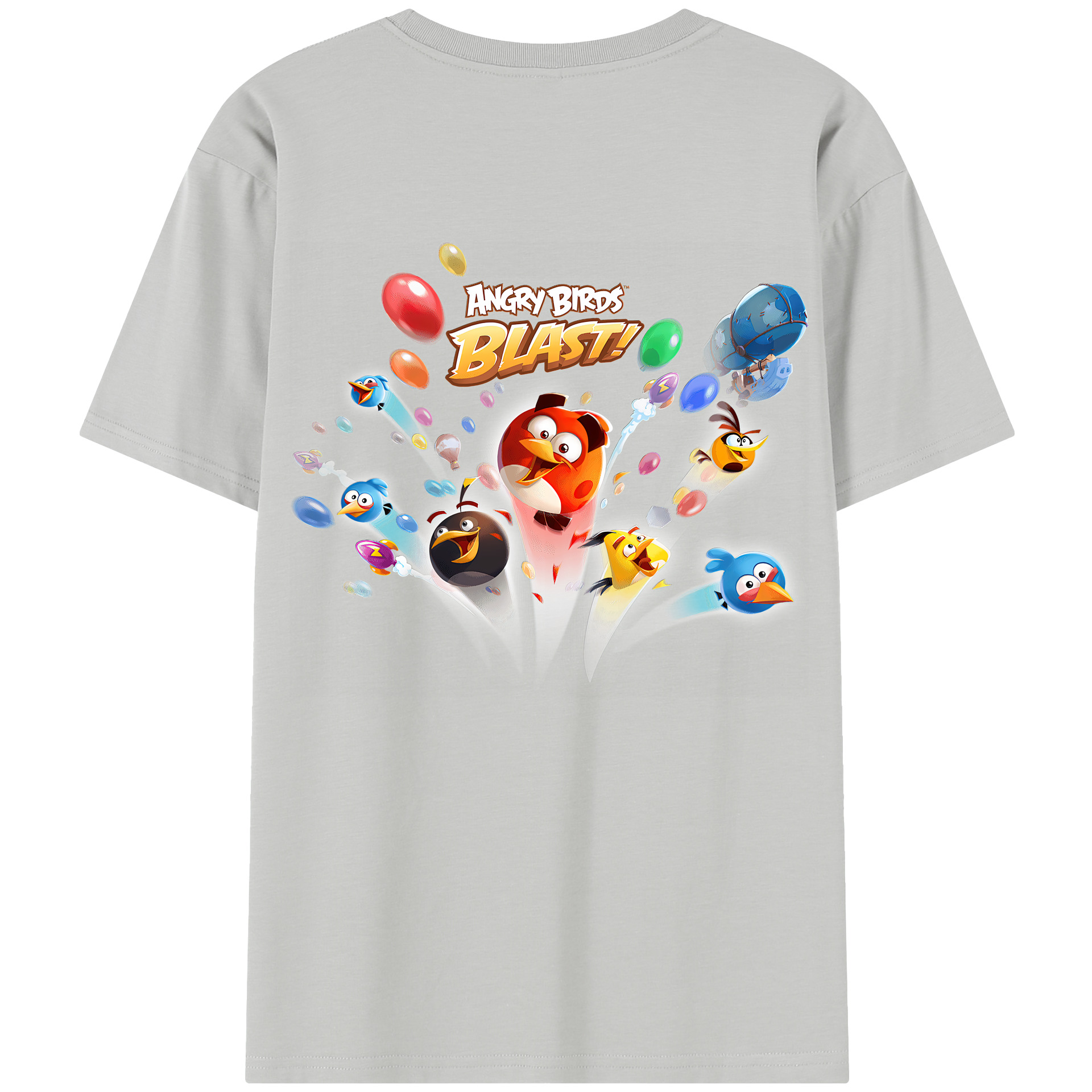 （画像用） Angry Birds アングリーバード 綿100％半袖Tシャツ（背面プリント）