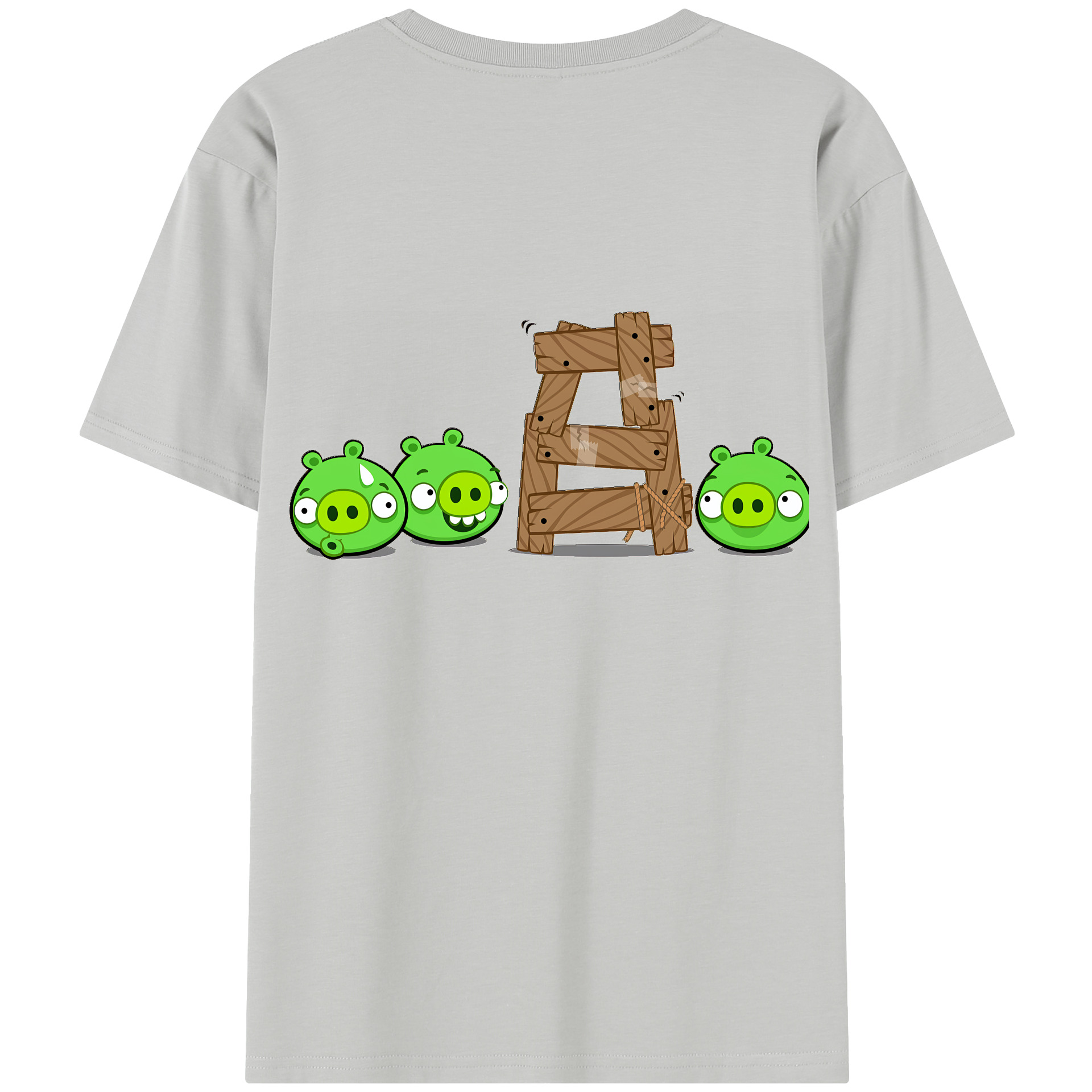 （画像用） Angry Birds アングリーバード 綿100％半袖Tシャツ（背面プリント）