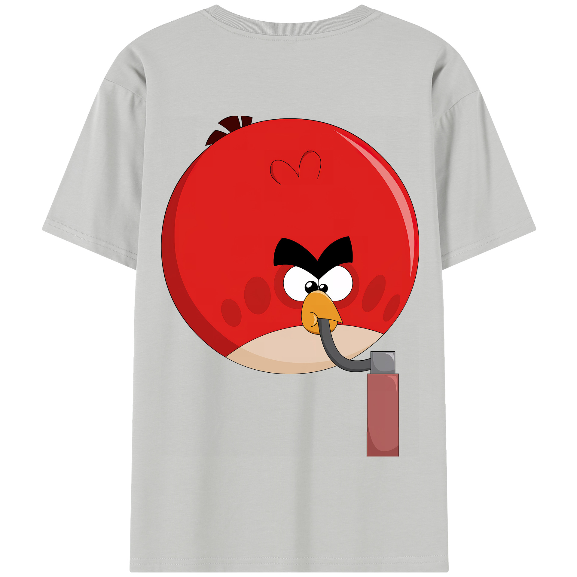 （画像用） Angry Birds アングリーバード 綿100％半袖Tシャツ（背面プリント）