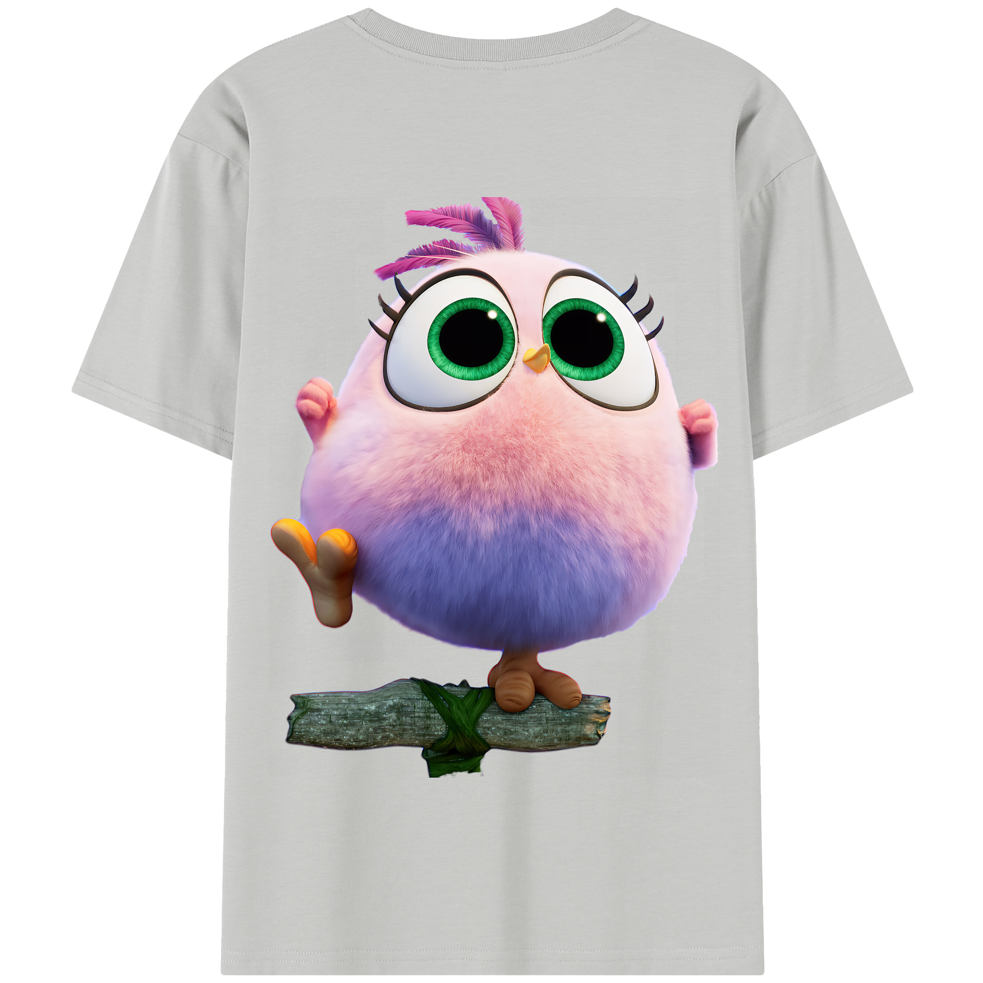 （画像用） Angry Birds アングリーバード 綿100％半袖Tシャツ（背面プリント）