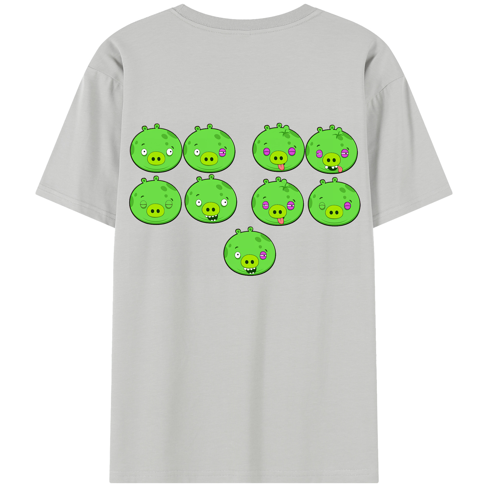 （画像用） Angry Birds アングリーバード 綿100％半袖Tシャツ（背面プリント）