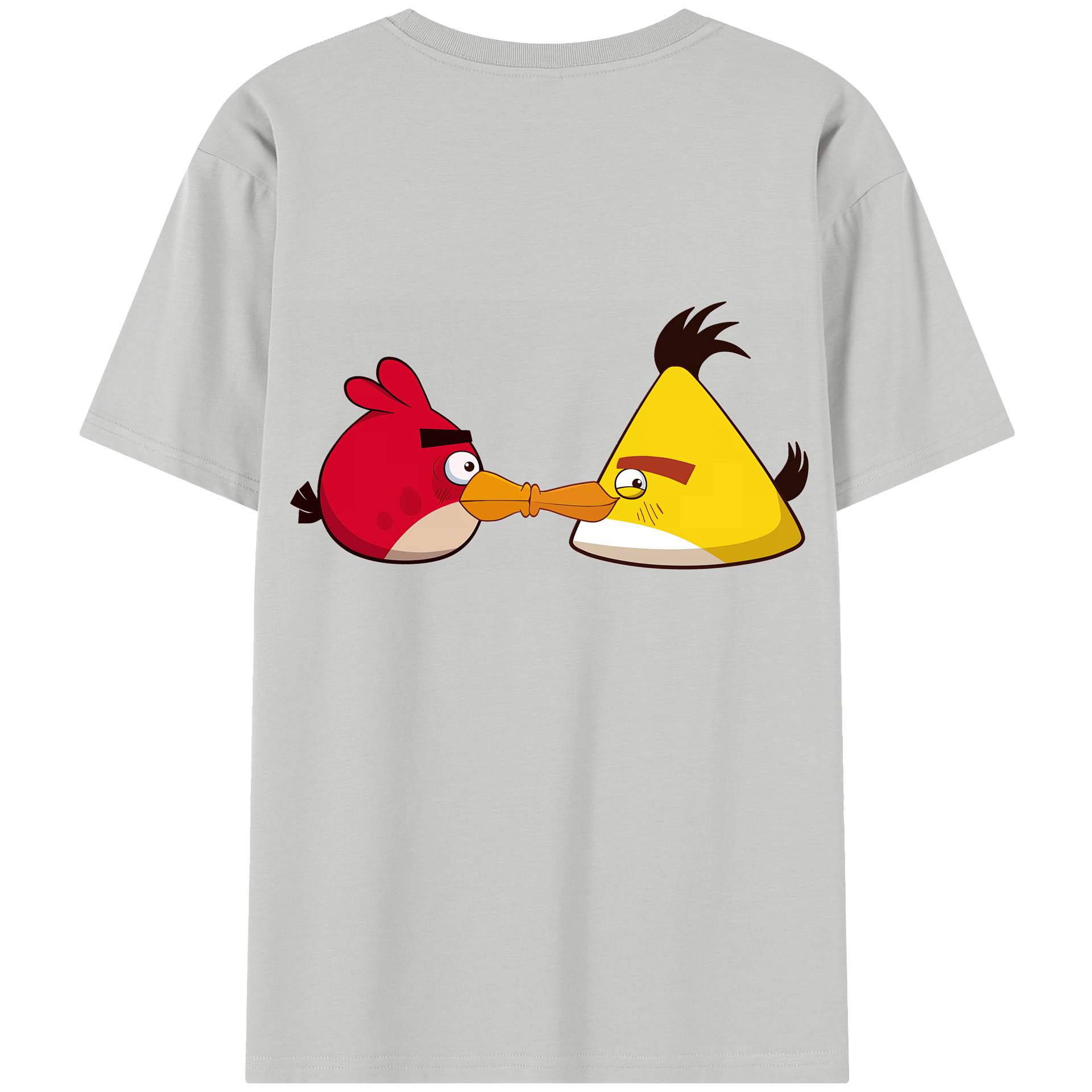（画像用） Angry Birds アングリーバード 綿100％半袖Tシャツ（背面プリント）