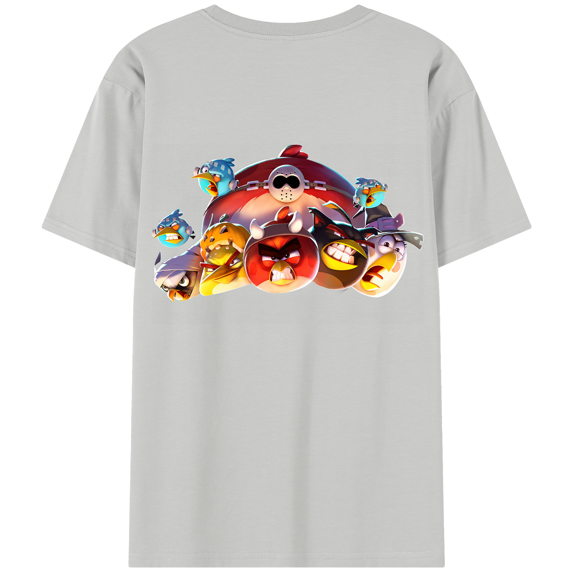 （画像用） Angry Birds アングリーバード 綿100％半袖Tシャツ（背面プリント）