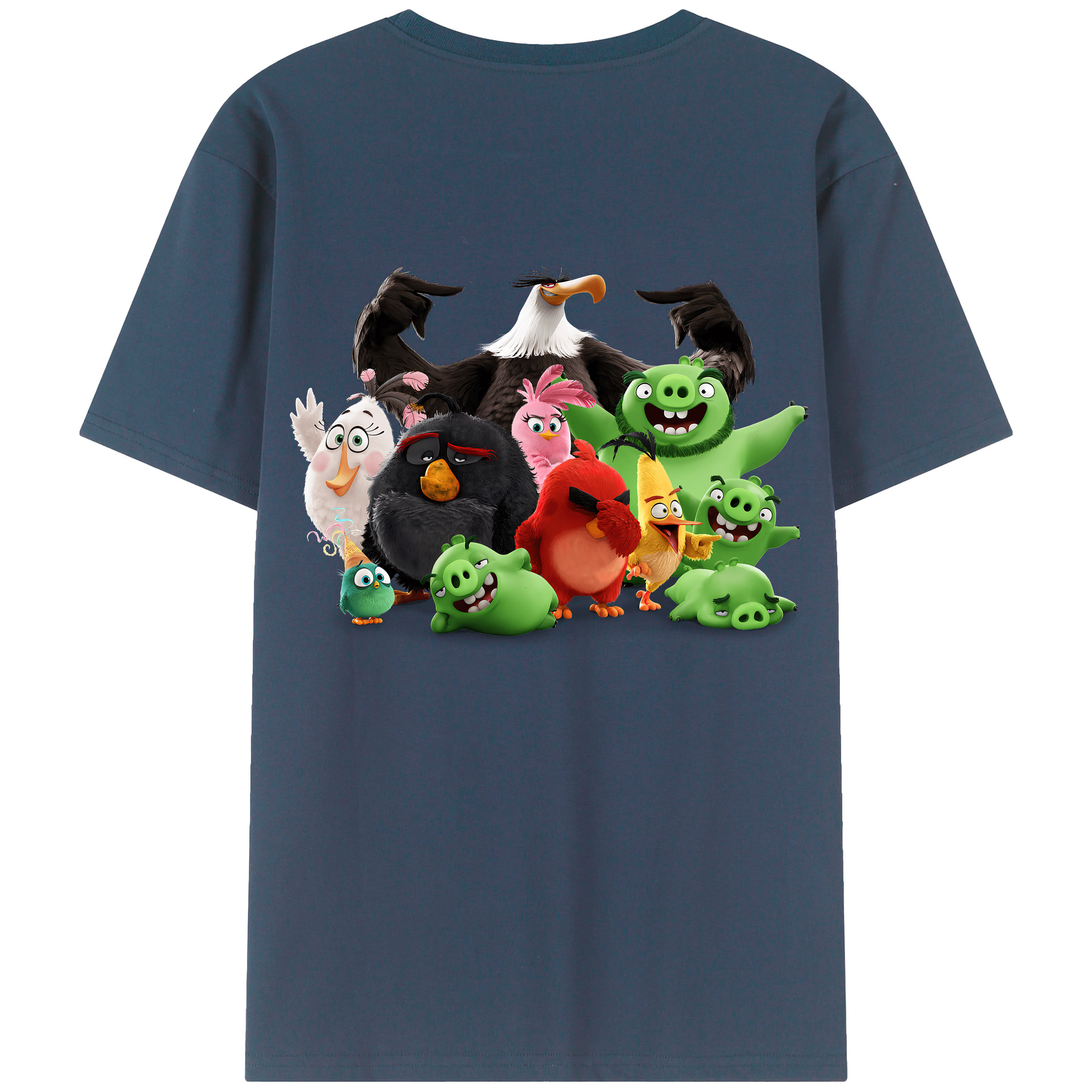 （画像用） Angry Birds アングリーバード 綿100％半袖Tシャツ（背面プリント）