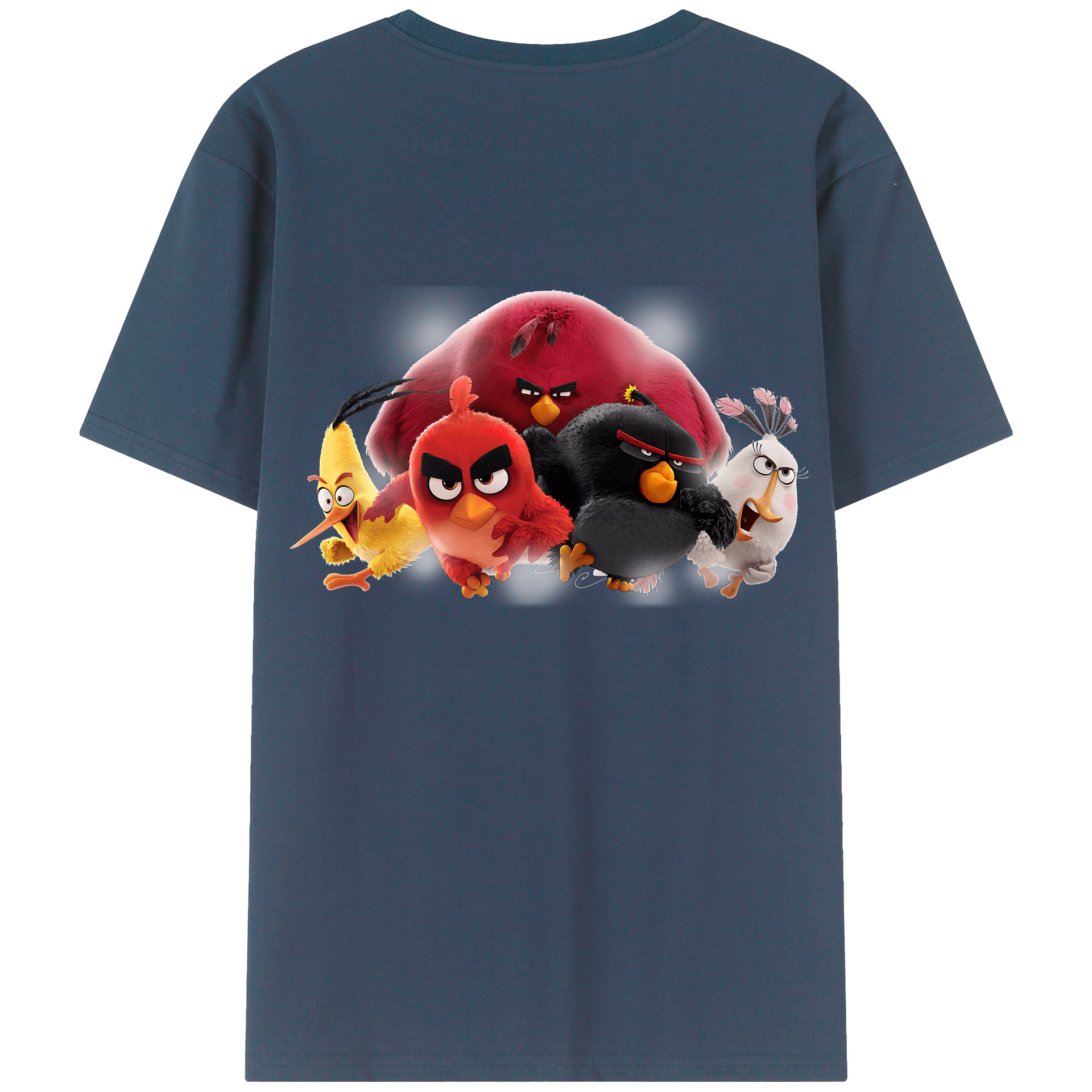 （画像用） Angry Birds アングリーバード 綿100％半袖Tシャツ（背面プリント）