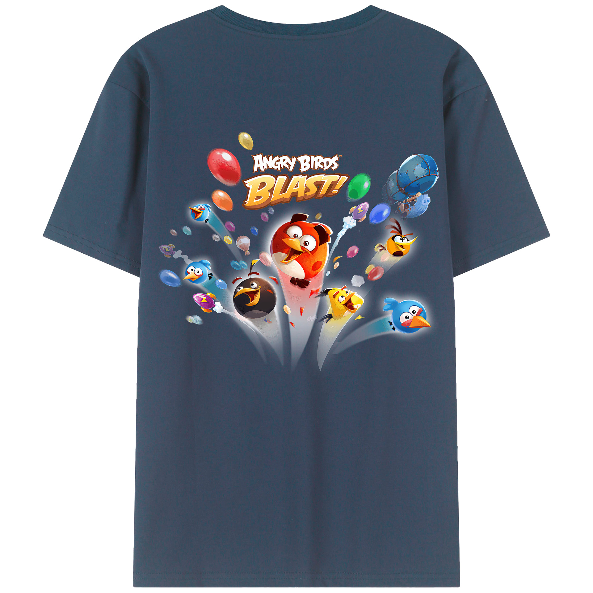 （画像用） Angry Birds アングリーバード 綿100％半袖Tシャツ（背面プリント）