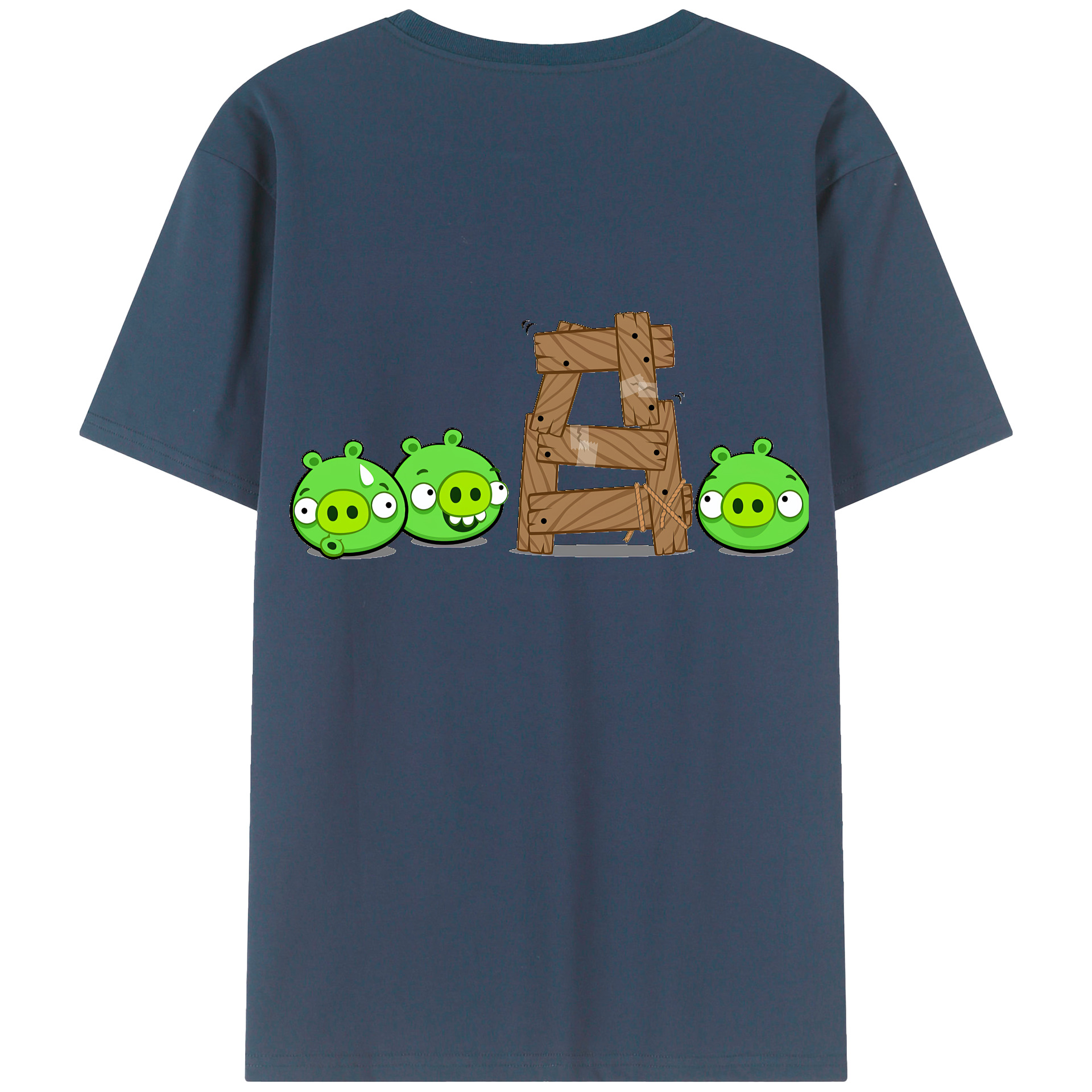 （画像用） Angry Birds アングリーバード 綿100％半袖Tシャツ（背面プリント）
