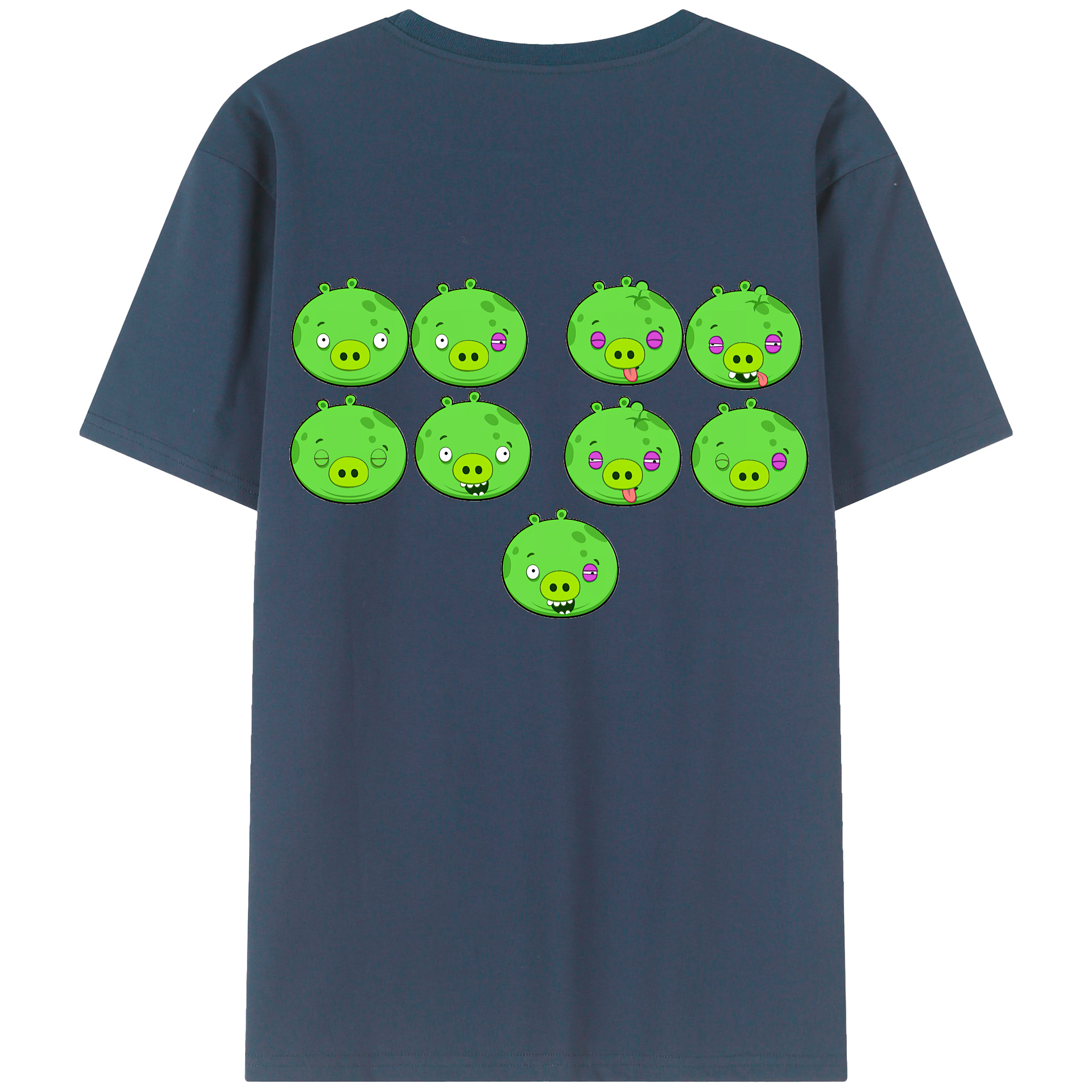 （画像用） Angry Birds アングリーバード 綿100％半袖Tシャツ（背面プリント）