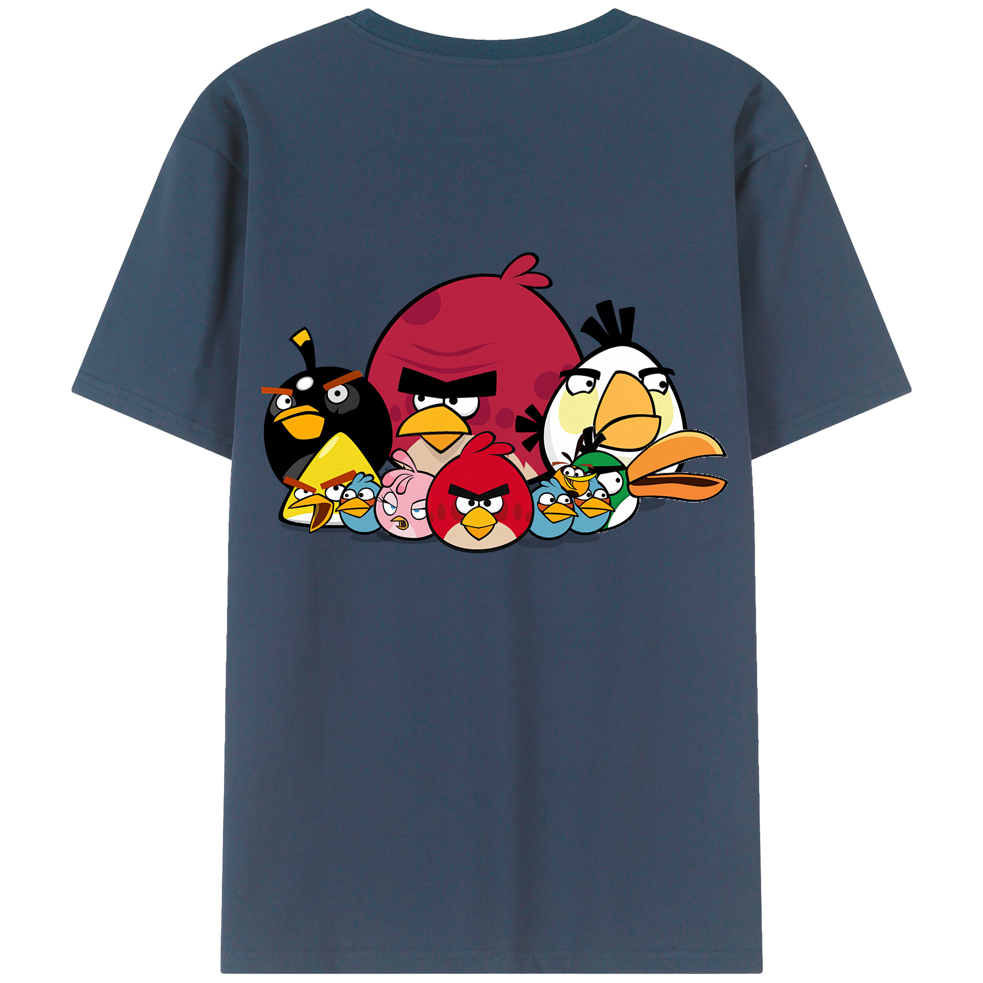 （画像用） Angry Birds アングリーバード 綿100％半袖Tシャツ（背面プリント）