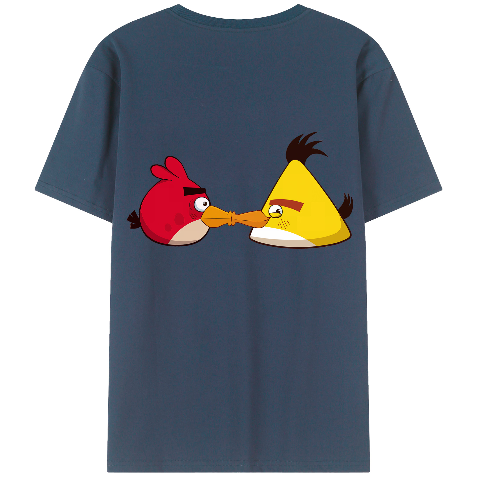 （画像用） Angry Birds アングリーバード 綿100％半袖Tシャツ（背面プリント）