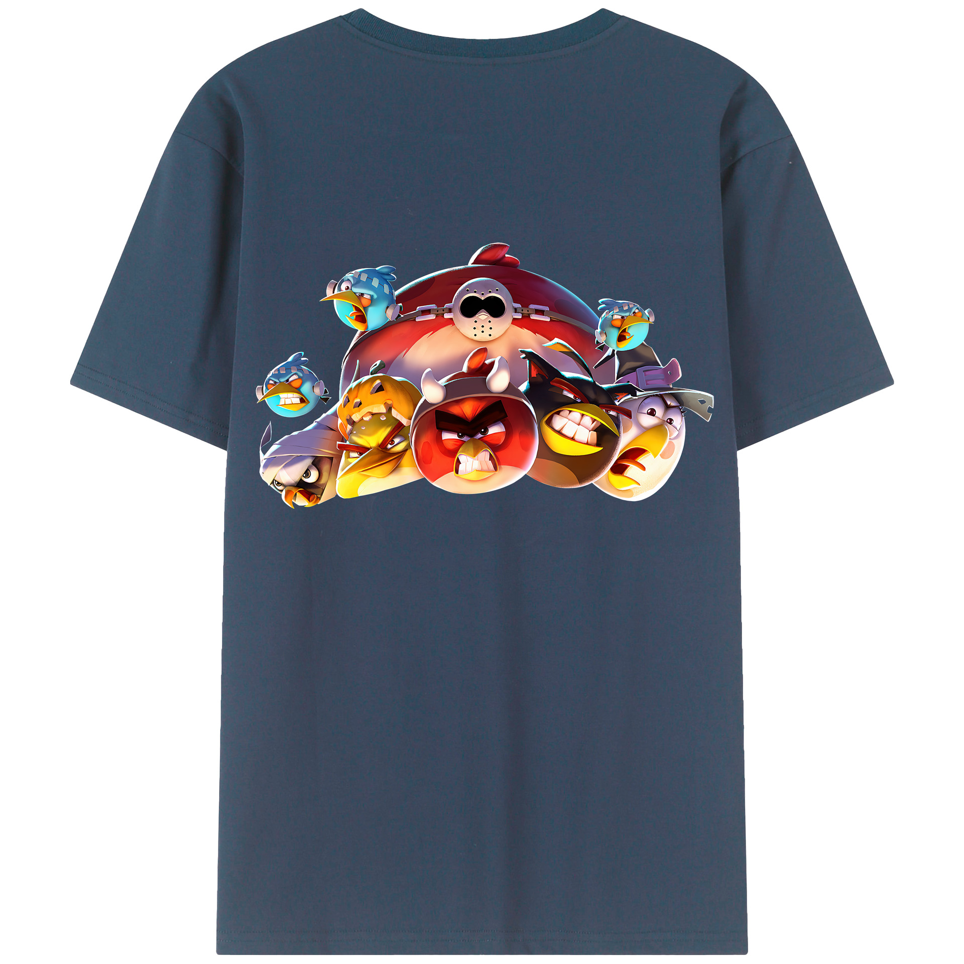 （画像用） Angry Birds アングリーバード 綿100％半袖Tシャツ（背面プリント）